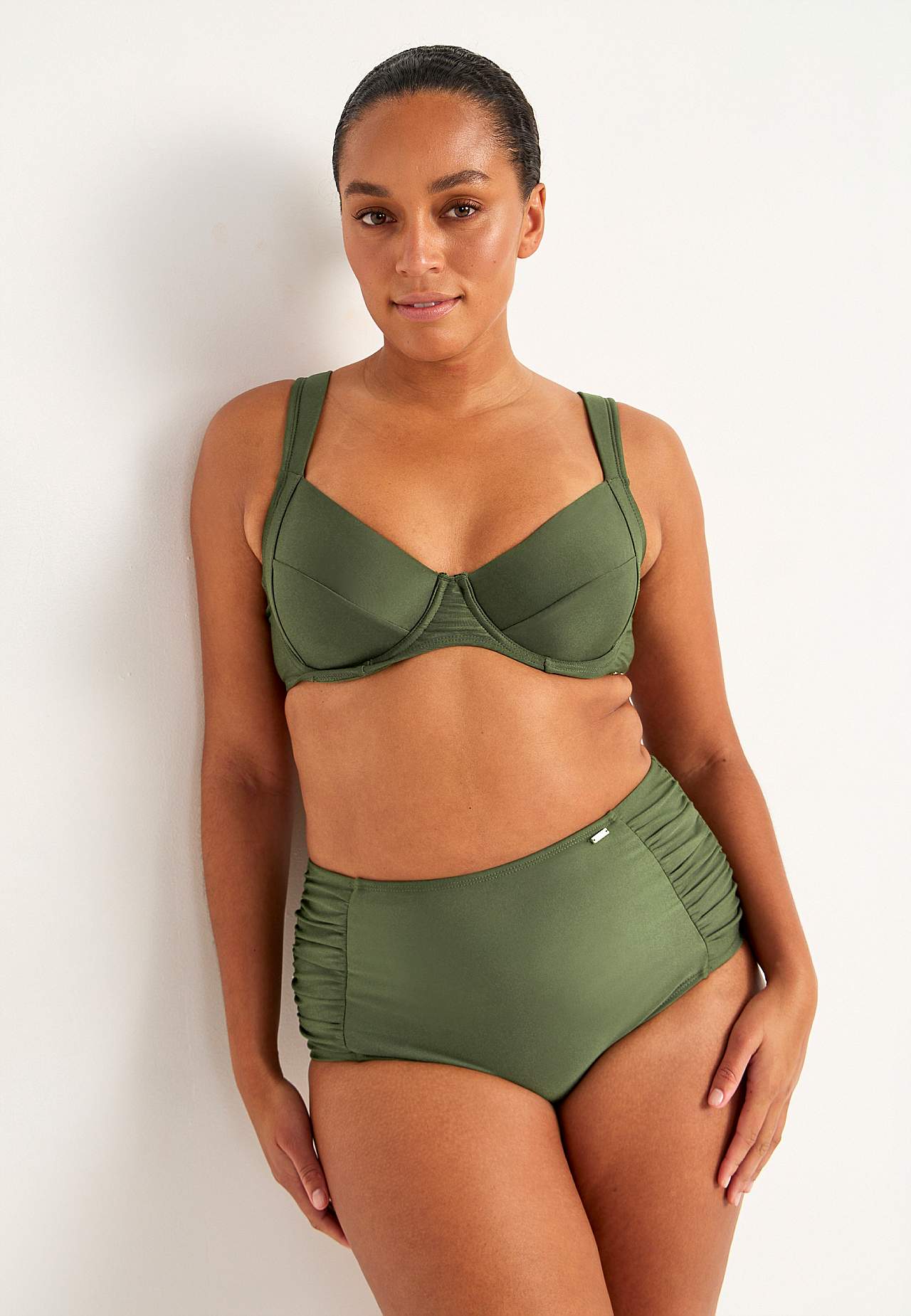 Effen-gekleurde bikini beha