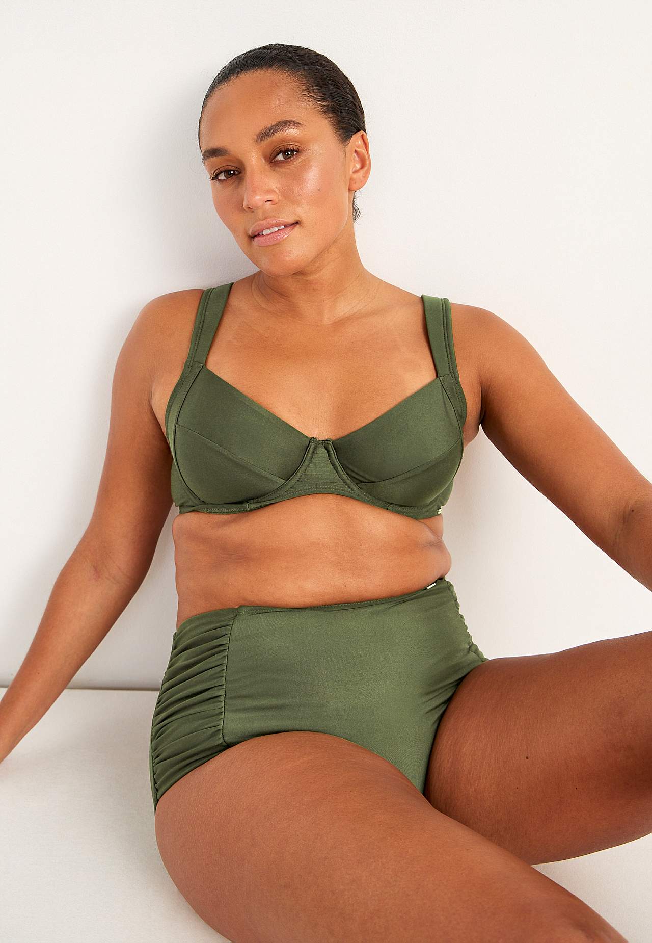 Effen-gekleurde bikini beha