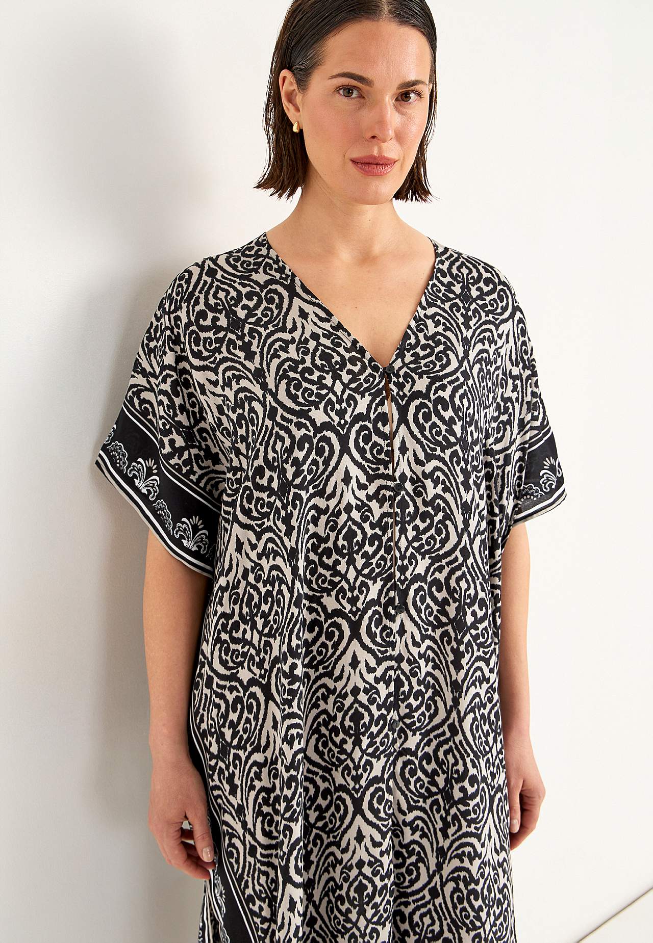 Strandkaftan met knoppen