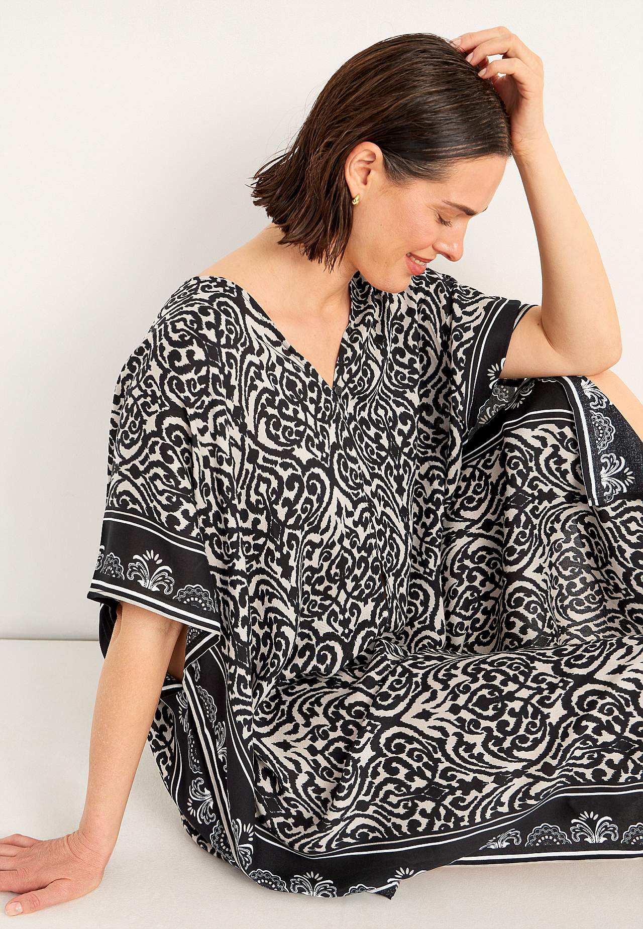 Strandkaftan met knoppen