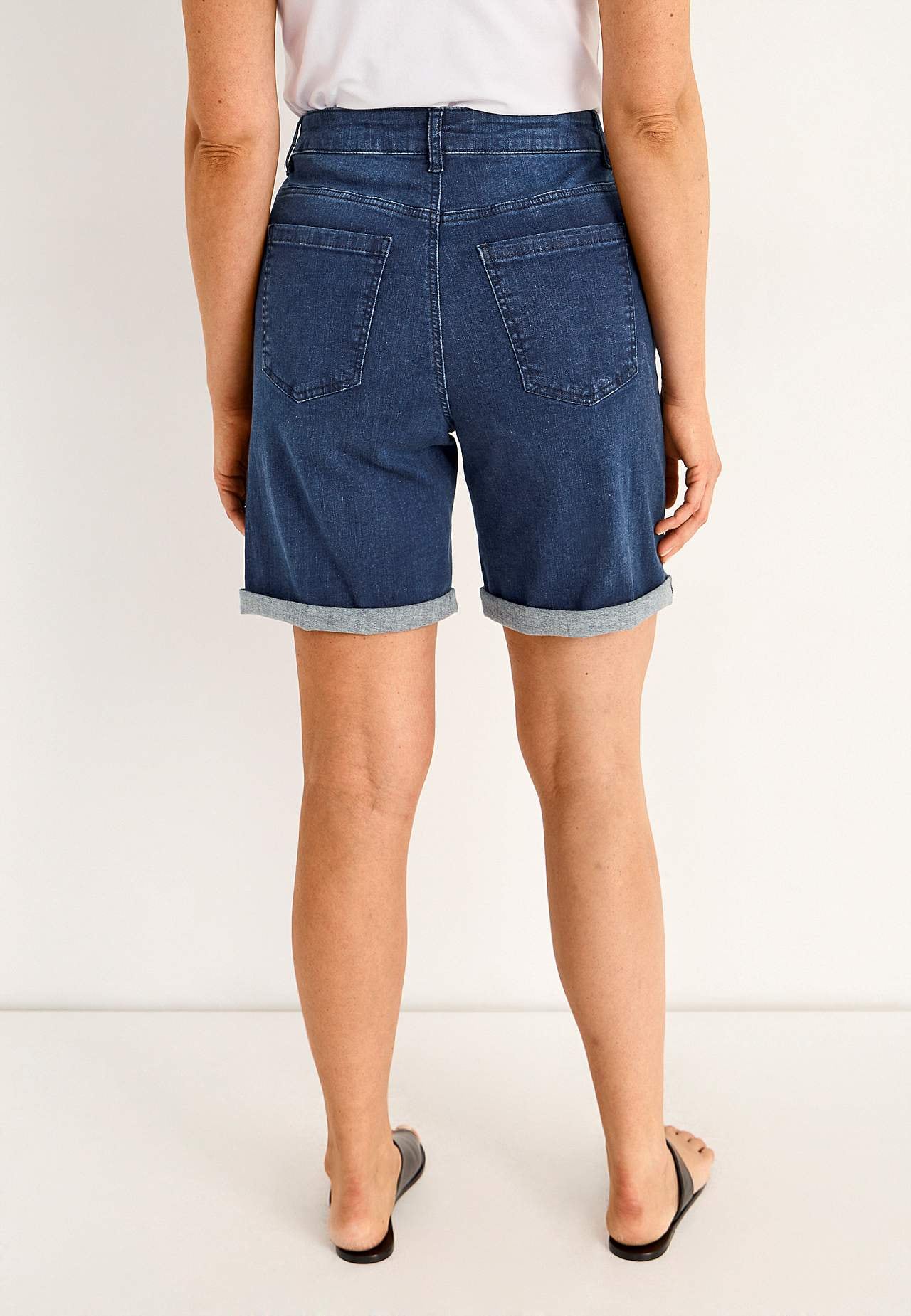 Jeansshort met comfortabelle rek