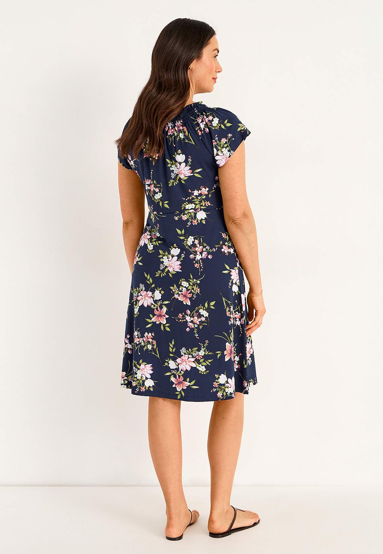 Jerseyjurk met een bloemenpatroon