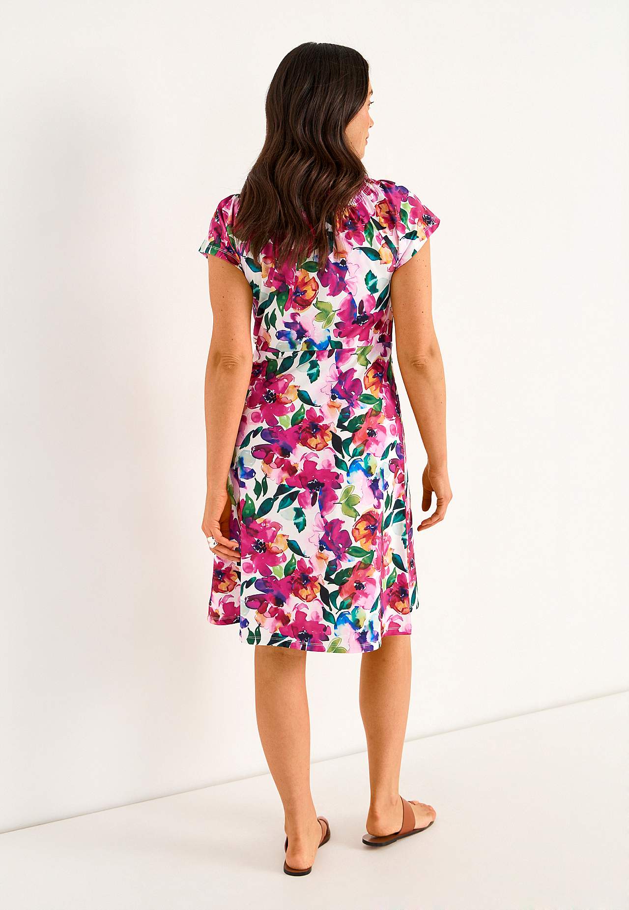 Jerseyjurk met een bloemenpatroon