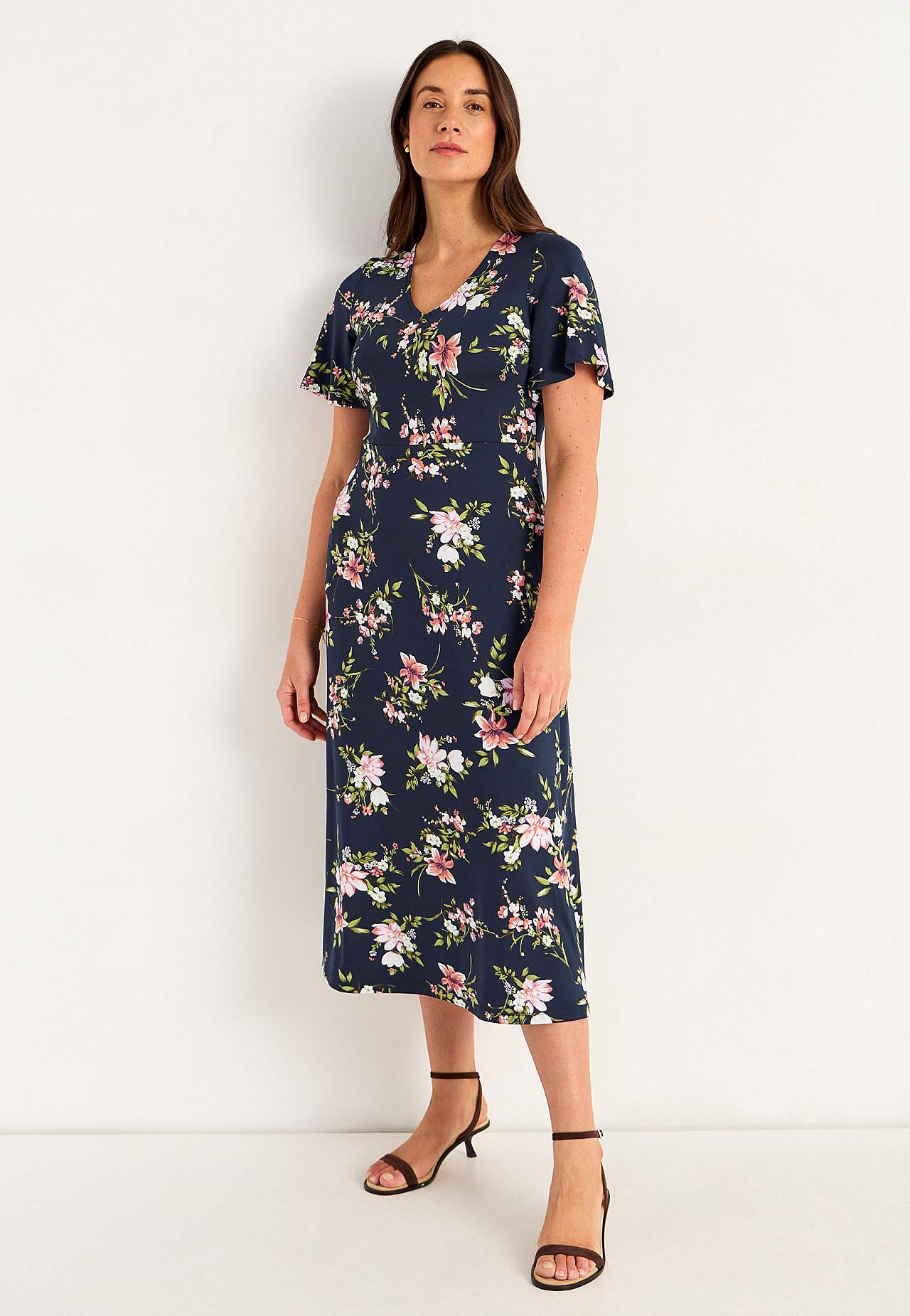 Jerseyjurk met een bloemenpatroon
