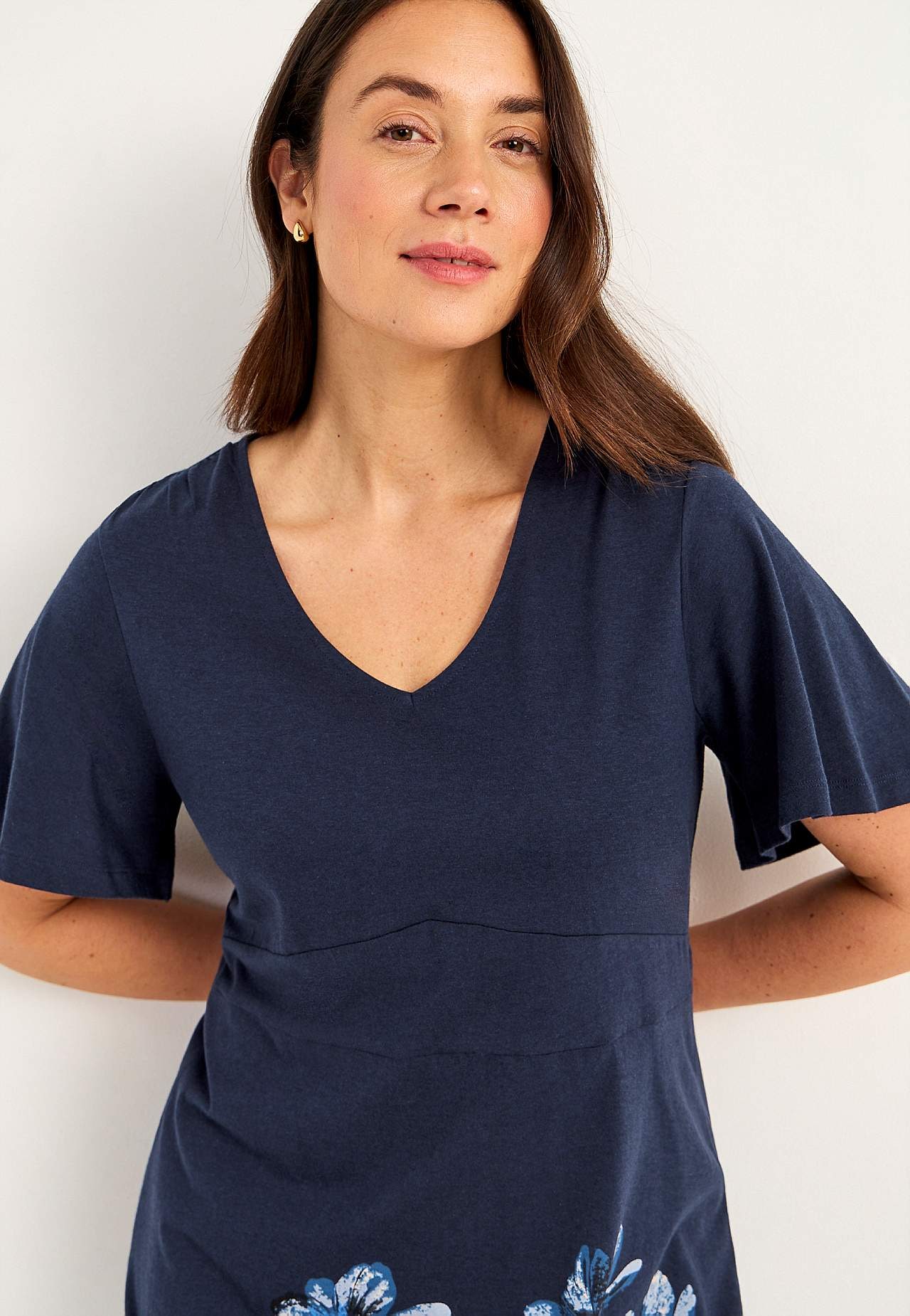Jerseyjurk met kantpatroon