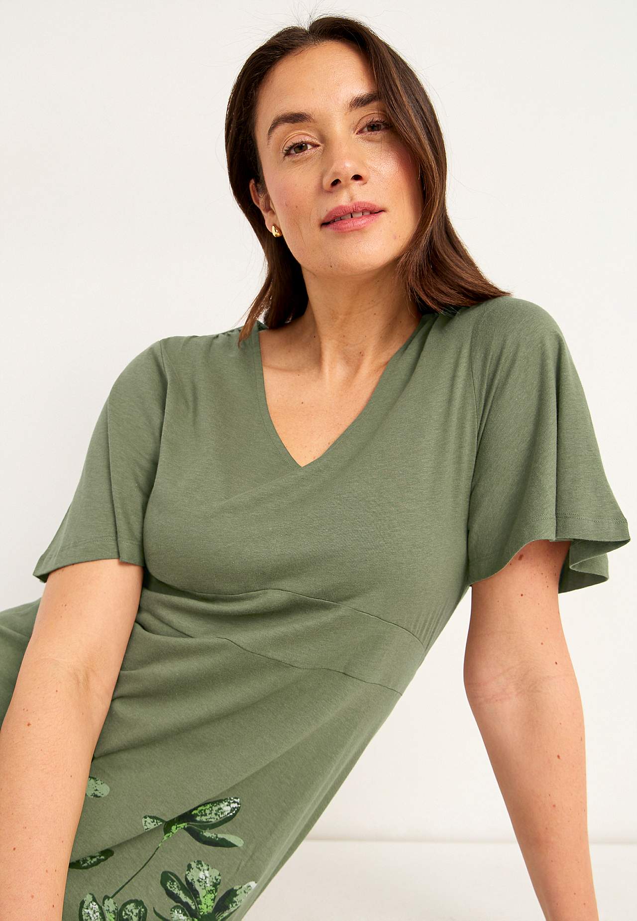 Jerseyjurk met kantpatroon