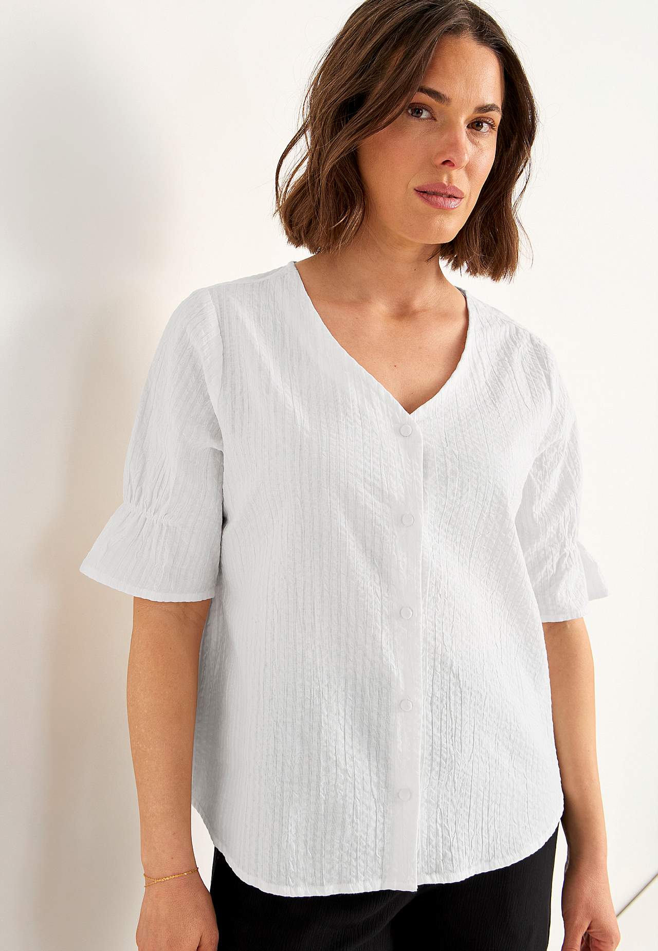 Bloes van seersucker