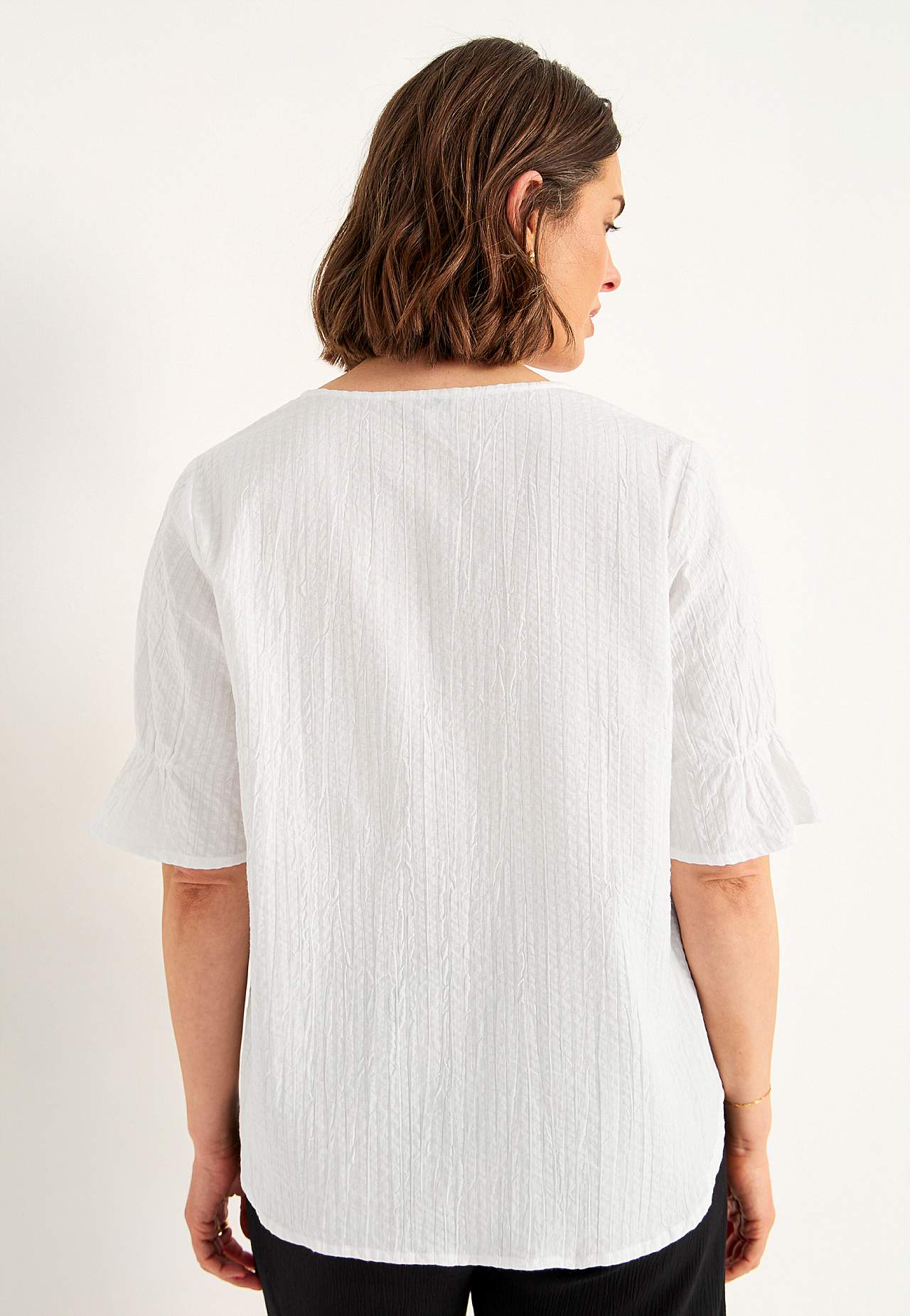 Bloes van seersucker