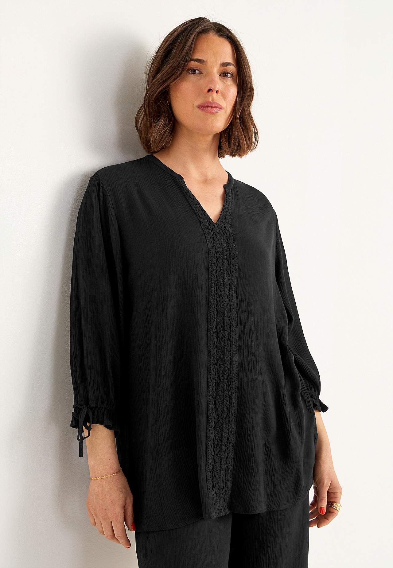 Van crèpe tuniek