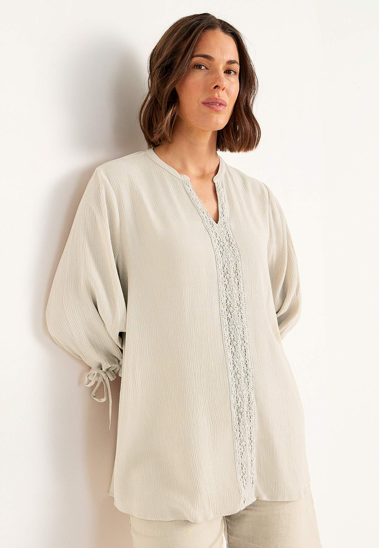 Van crèpe tuniek