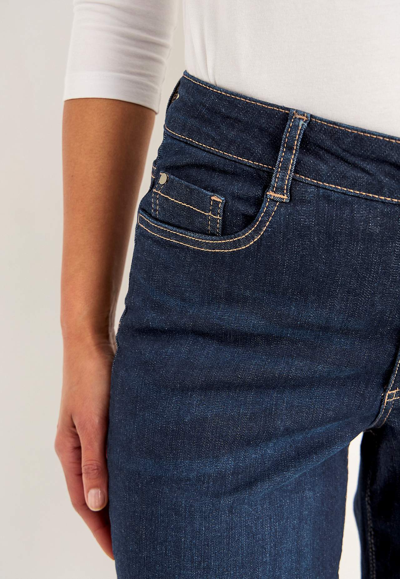 Wijde en lange spijkerbroek met hoog taille Renata