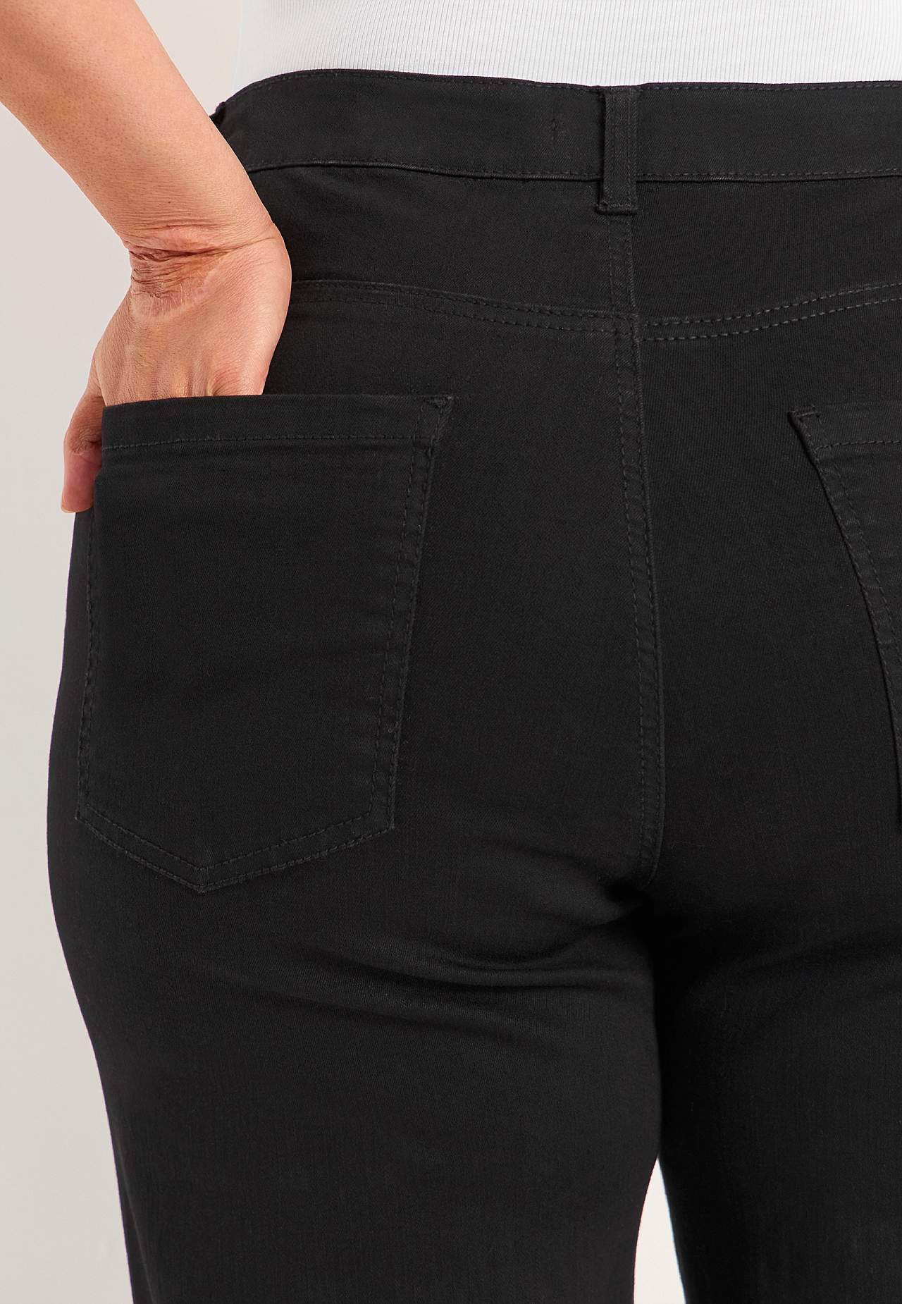 Wijde en lange spijkerbroek met hoog taille Renata