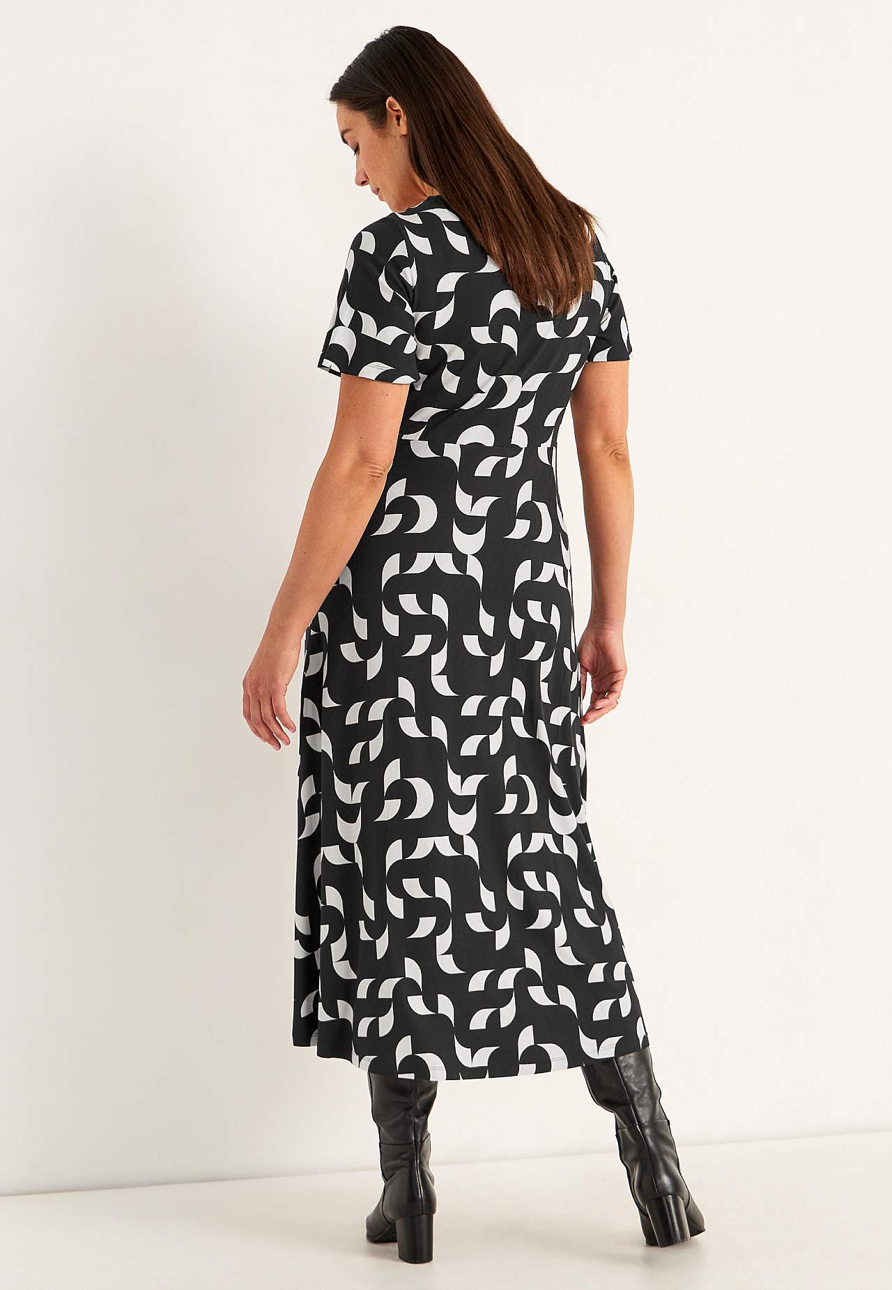 Viscose jurk met patroon