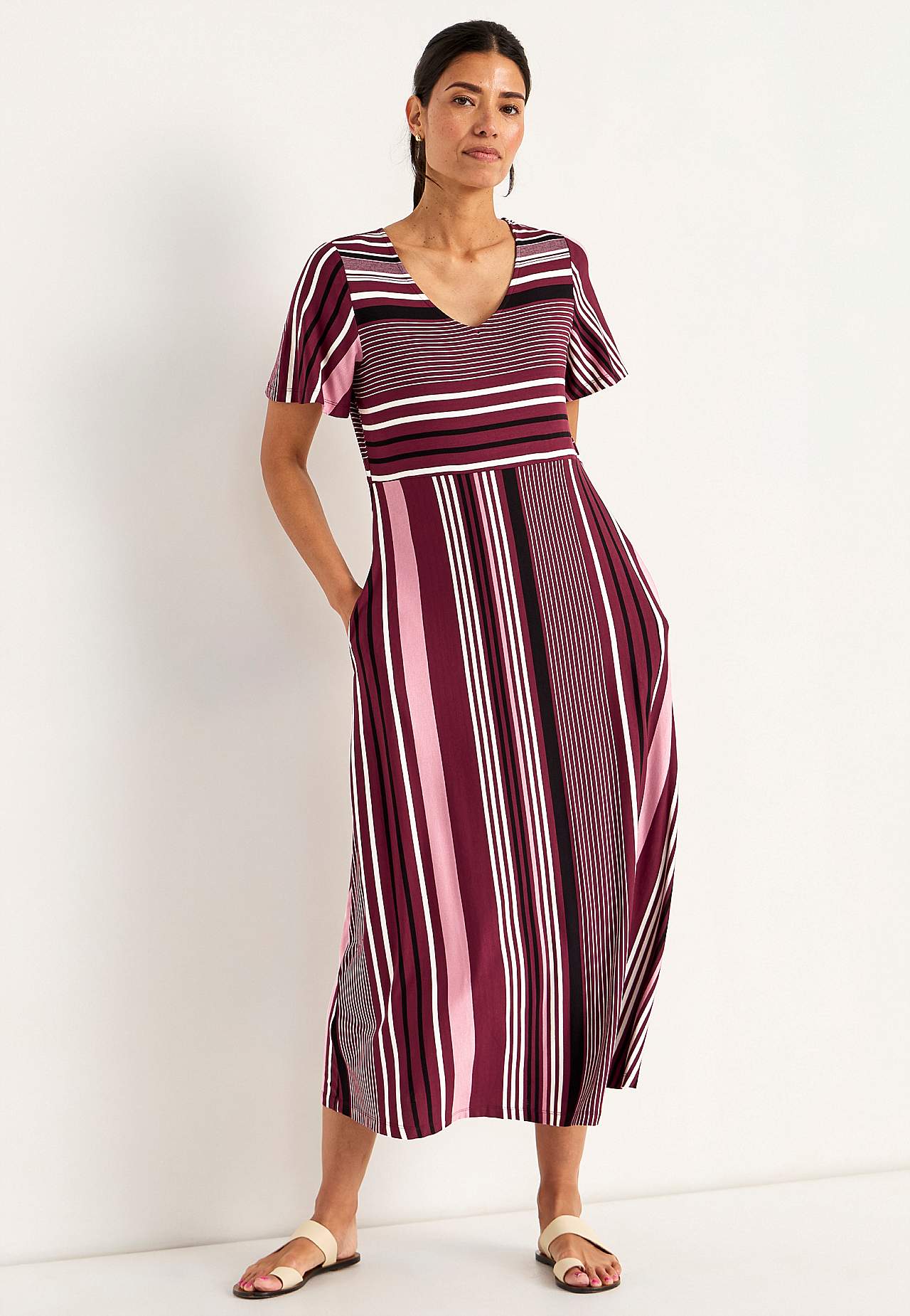 Viscose jurk met patroon