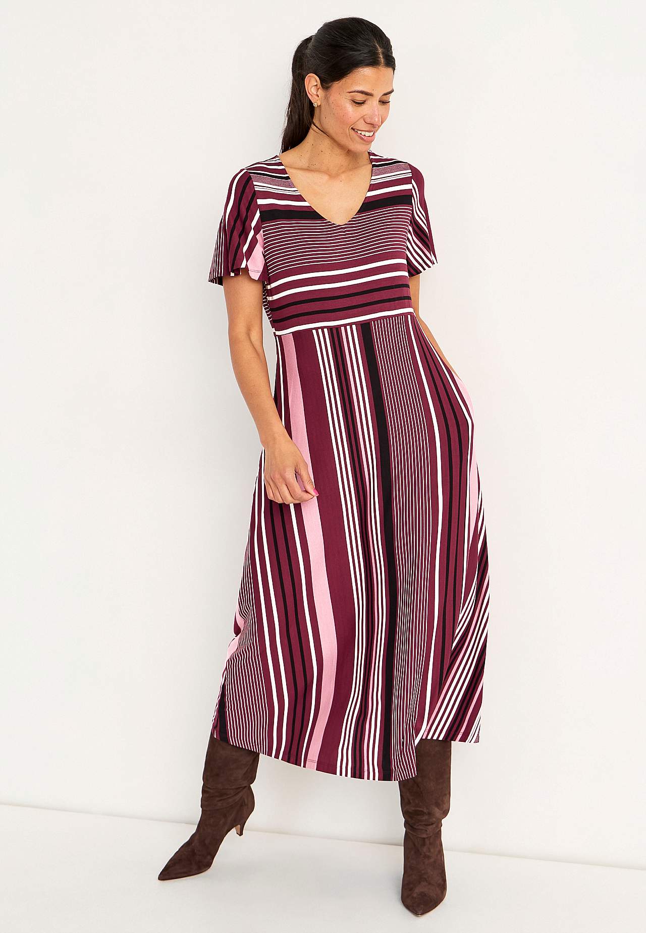 Viscose jurk met patroon