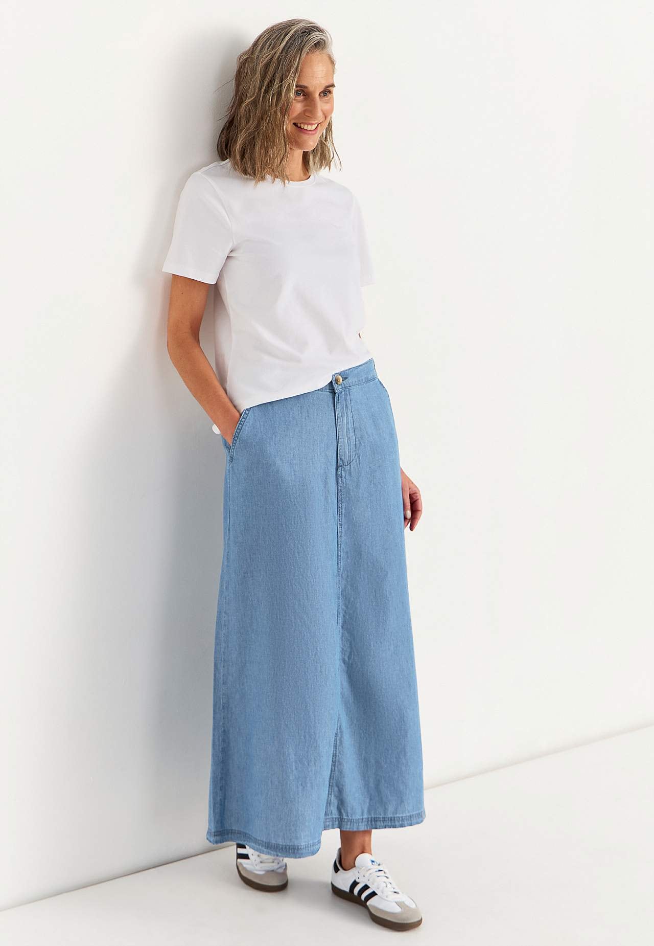 Denim rok met zakken