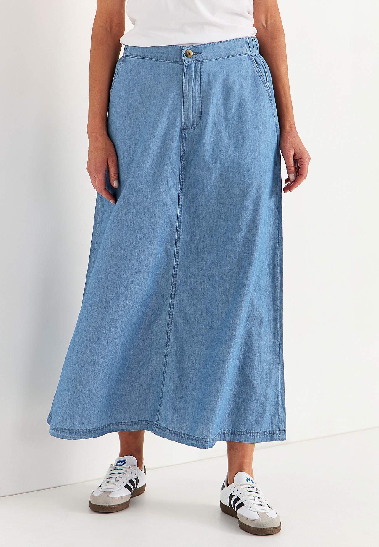 Denim rok met zakken