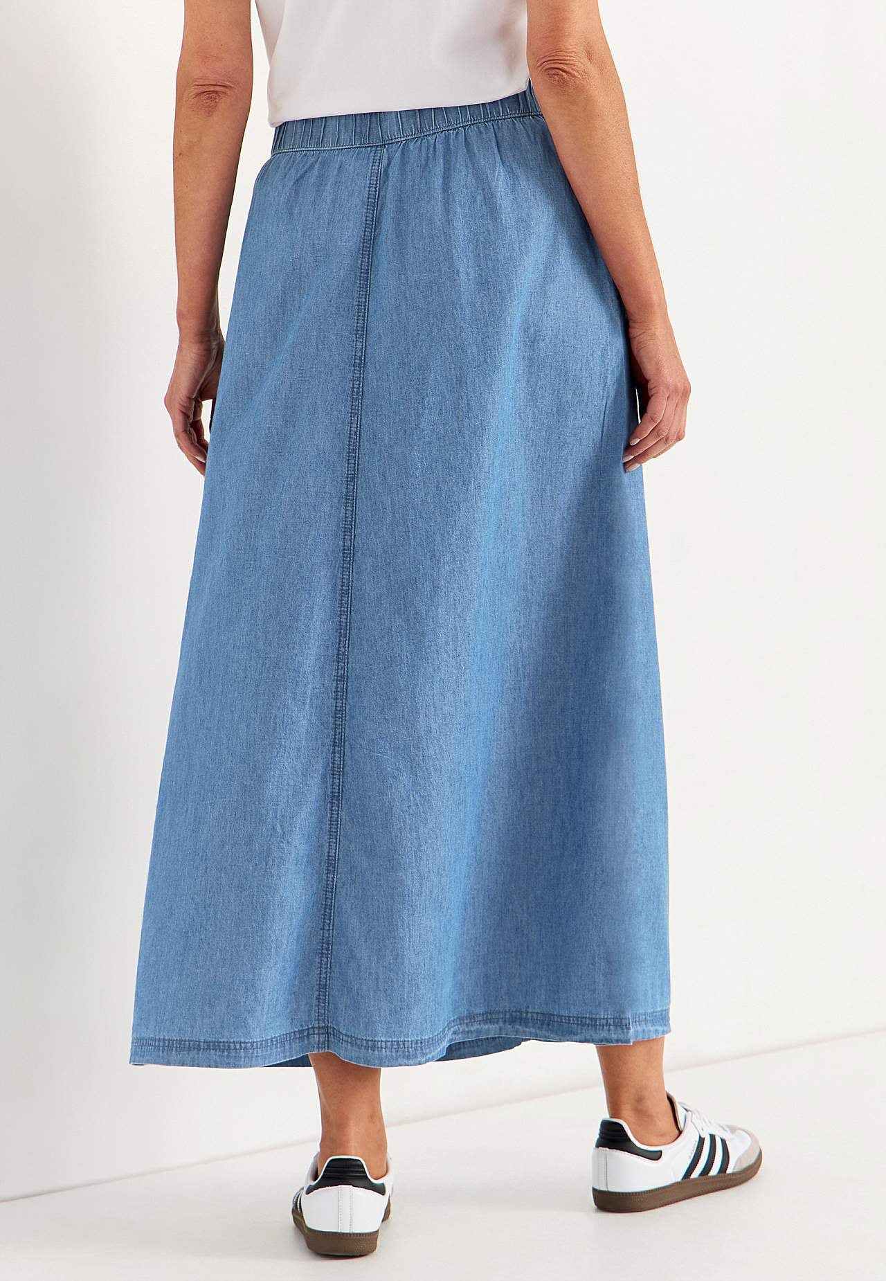 Denim rok met zakken