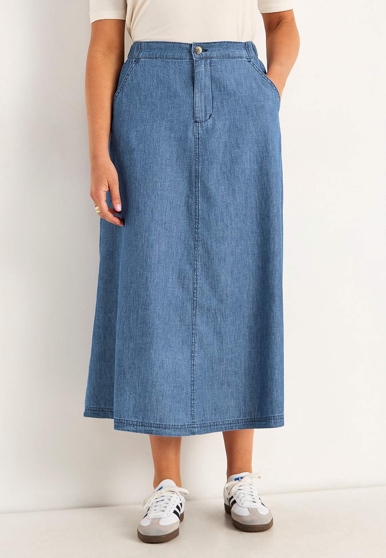 Denim rok met zakken