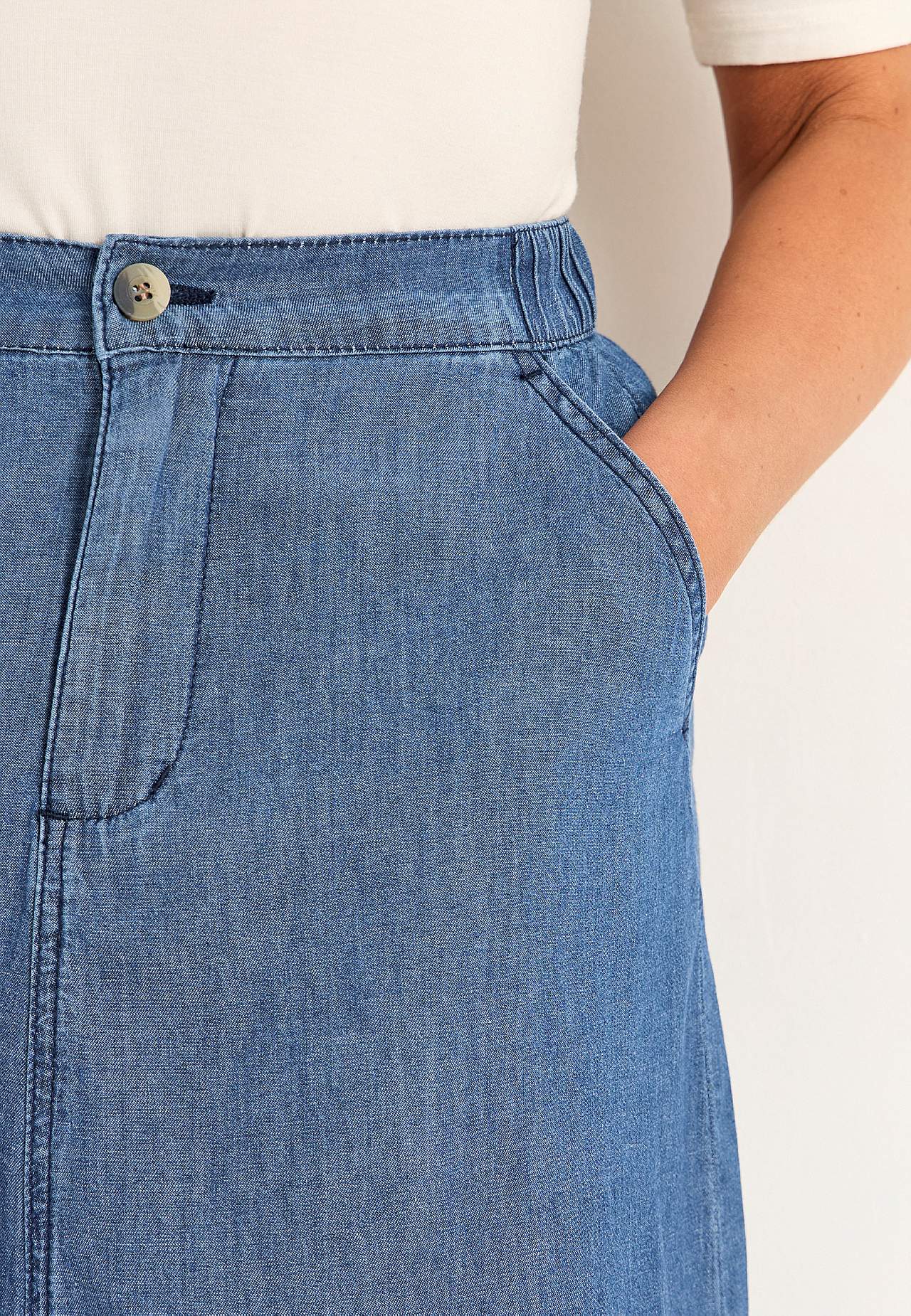 Denim rok met zakken