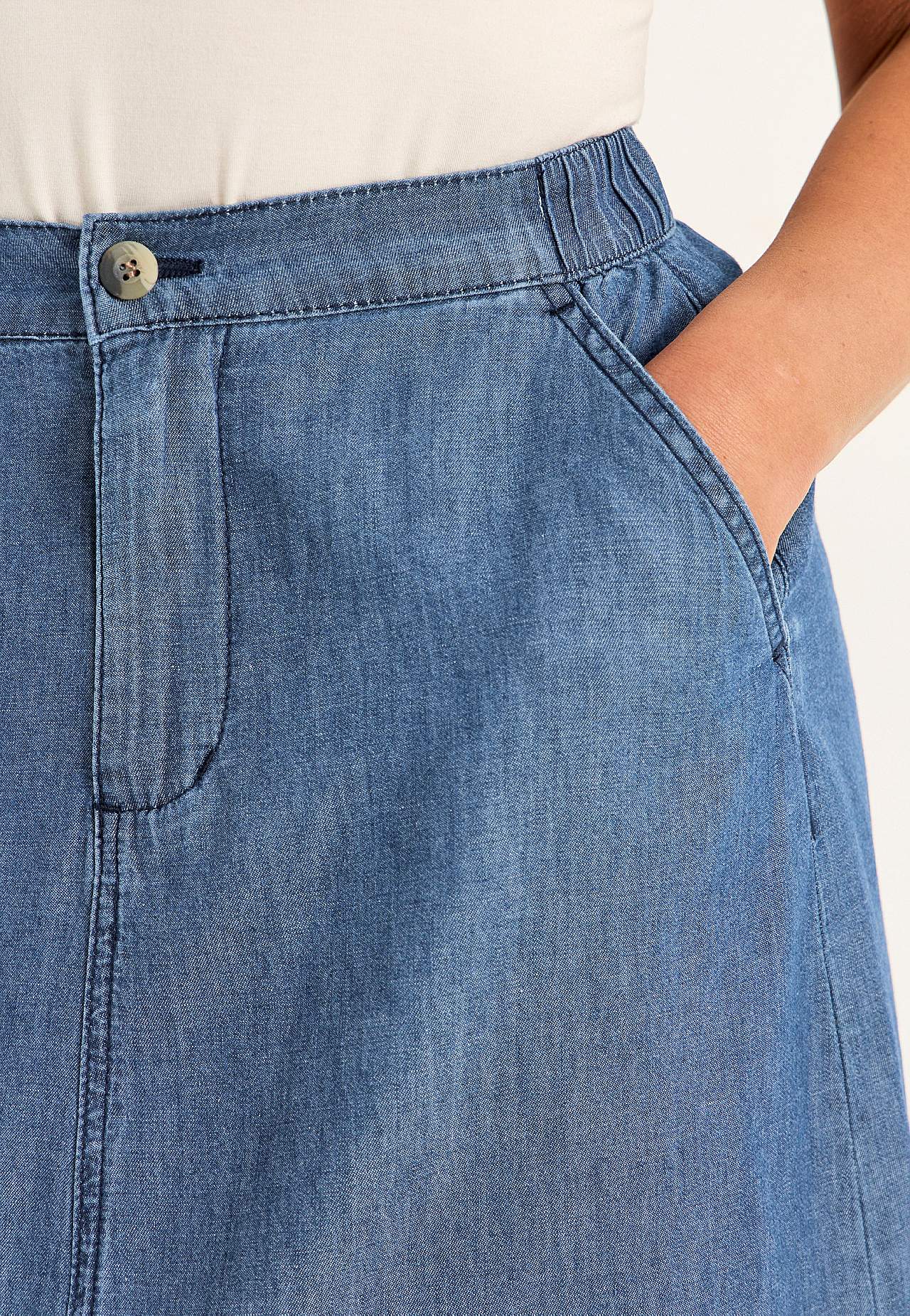 Denim rok met zakken