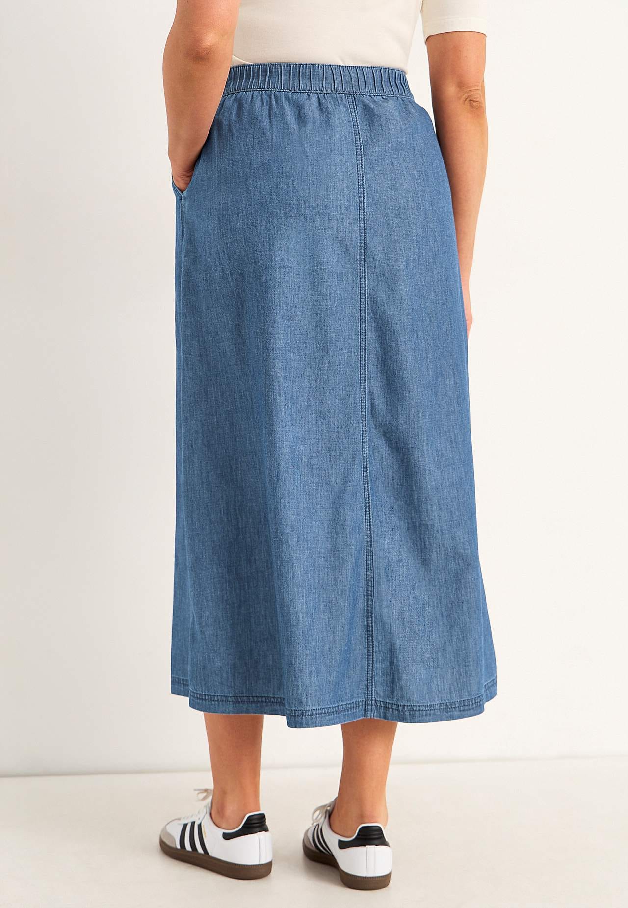Denim rok met zakken