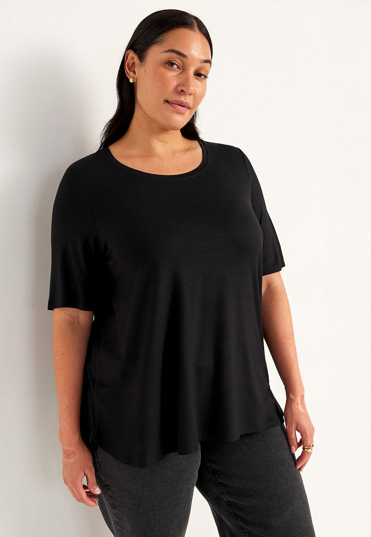 Jersey tuniek met korte mouwen