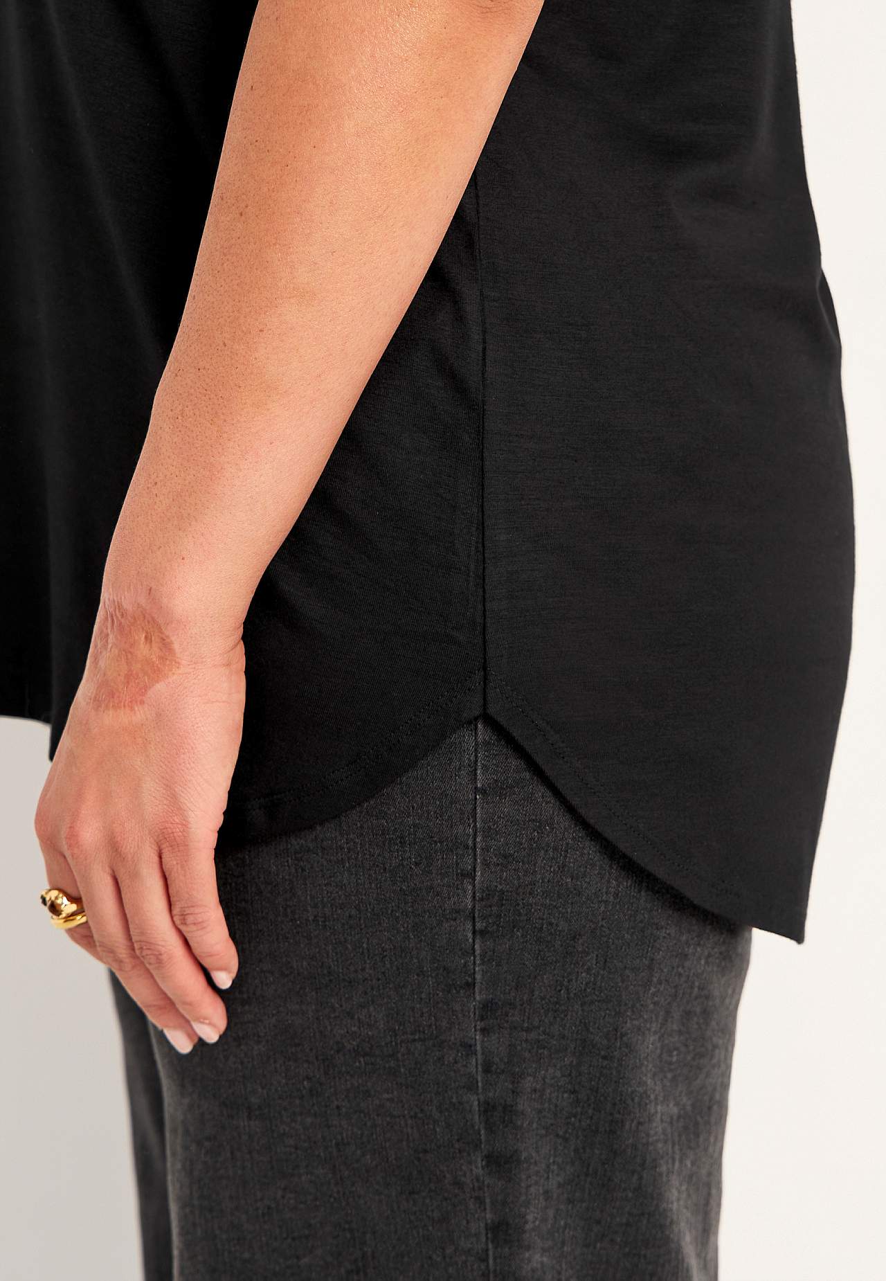 Jersey tuniek met korte mouwen
