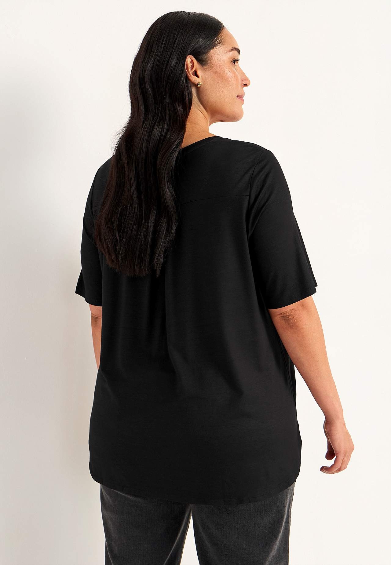 Jersey tuniek met korte mouwen