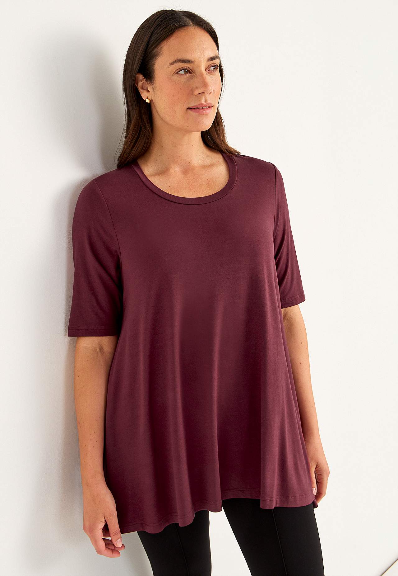 Jersey tuniek met korte mouwen