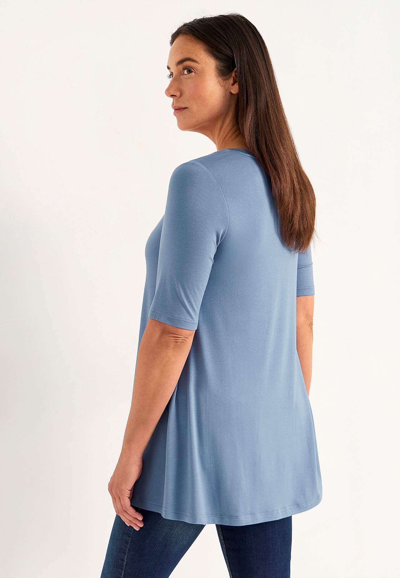 Jersey tuniek met korte mouwen