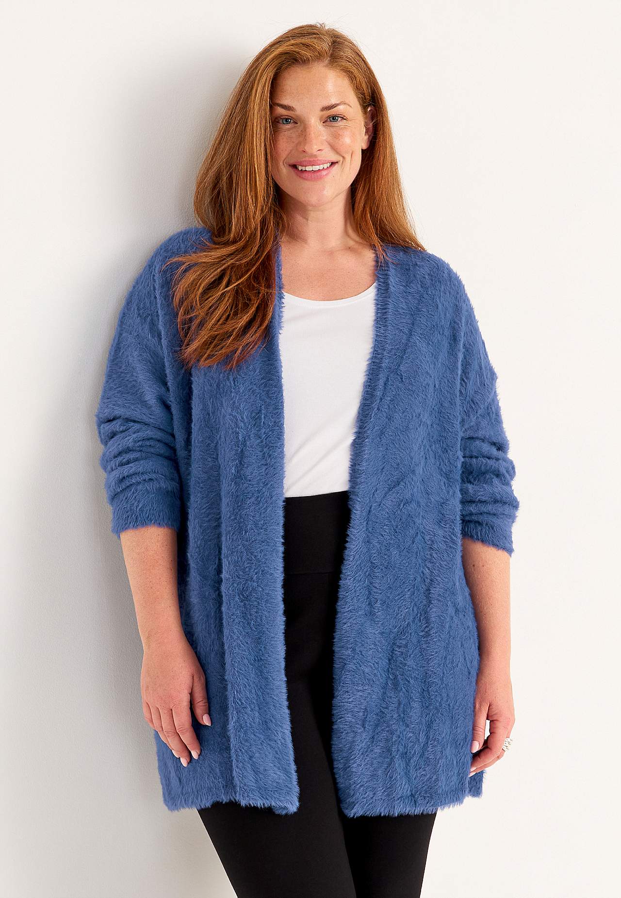 Gebreide en open cardigan
