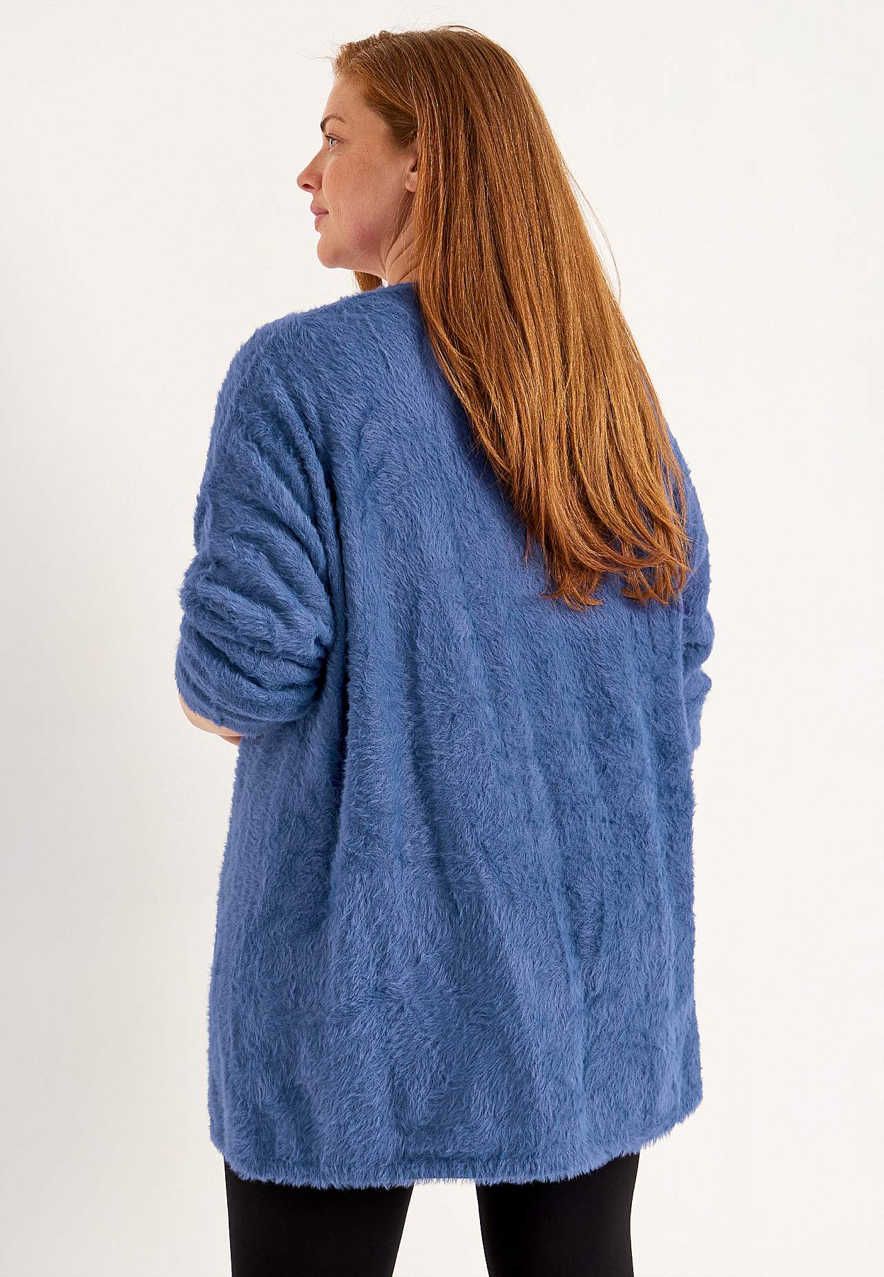 Gebreide en open cardigan