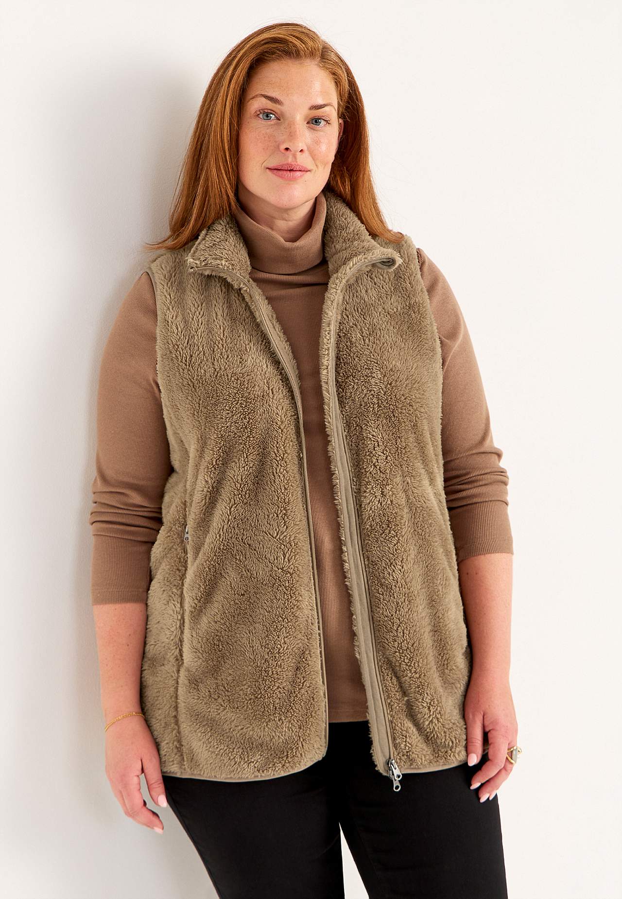 Fleece bodywarmer met zakken