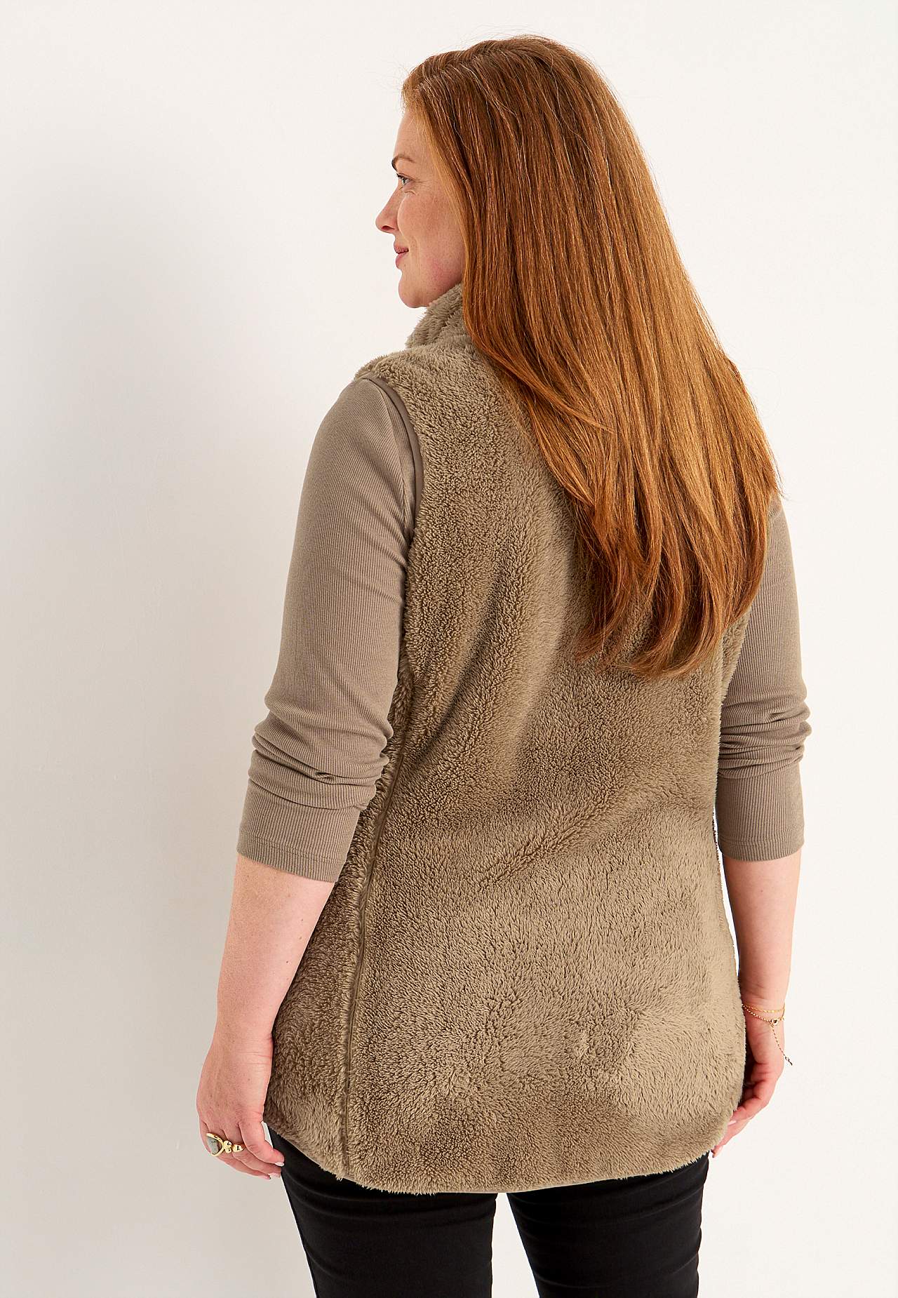 Fleece bodywarmer met zakken