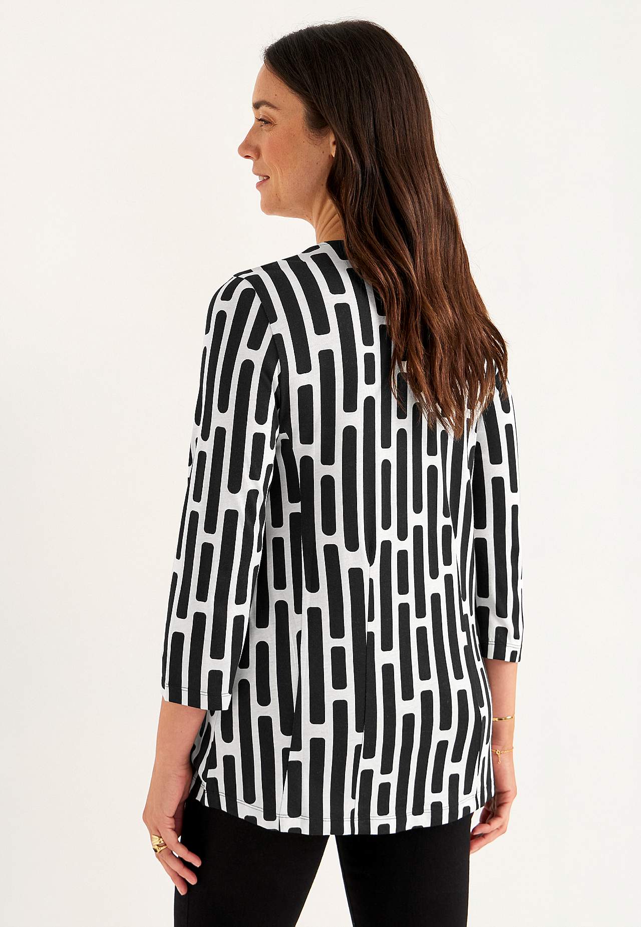Met patroon jersey tuniek