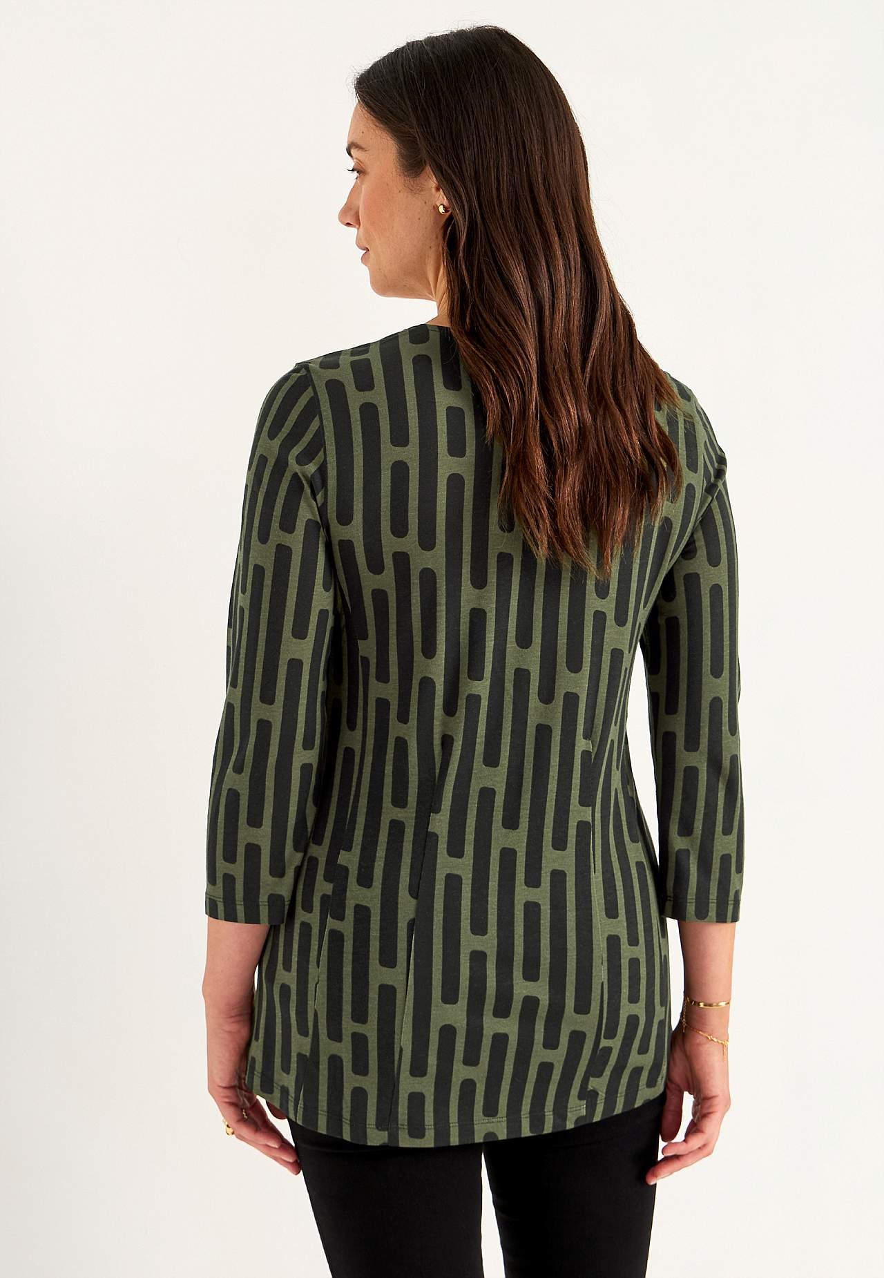 Met patroon jersey tuniek