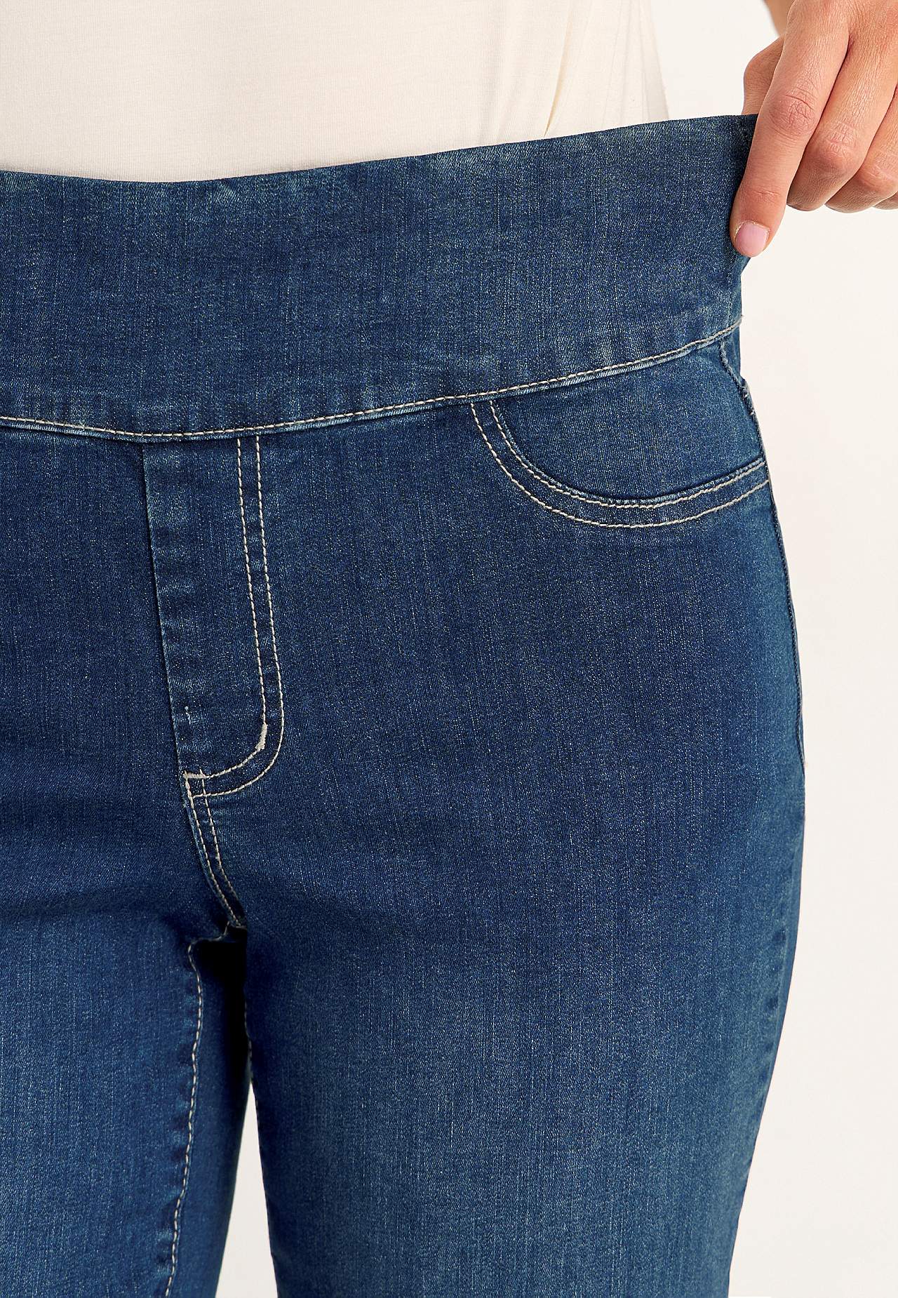 Spijkerbroek met hoge elastische taille