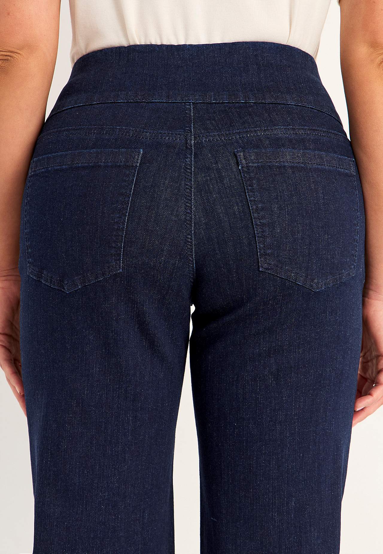Spijkerbroek met hoge elastische taille