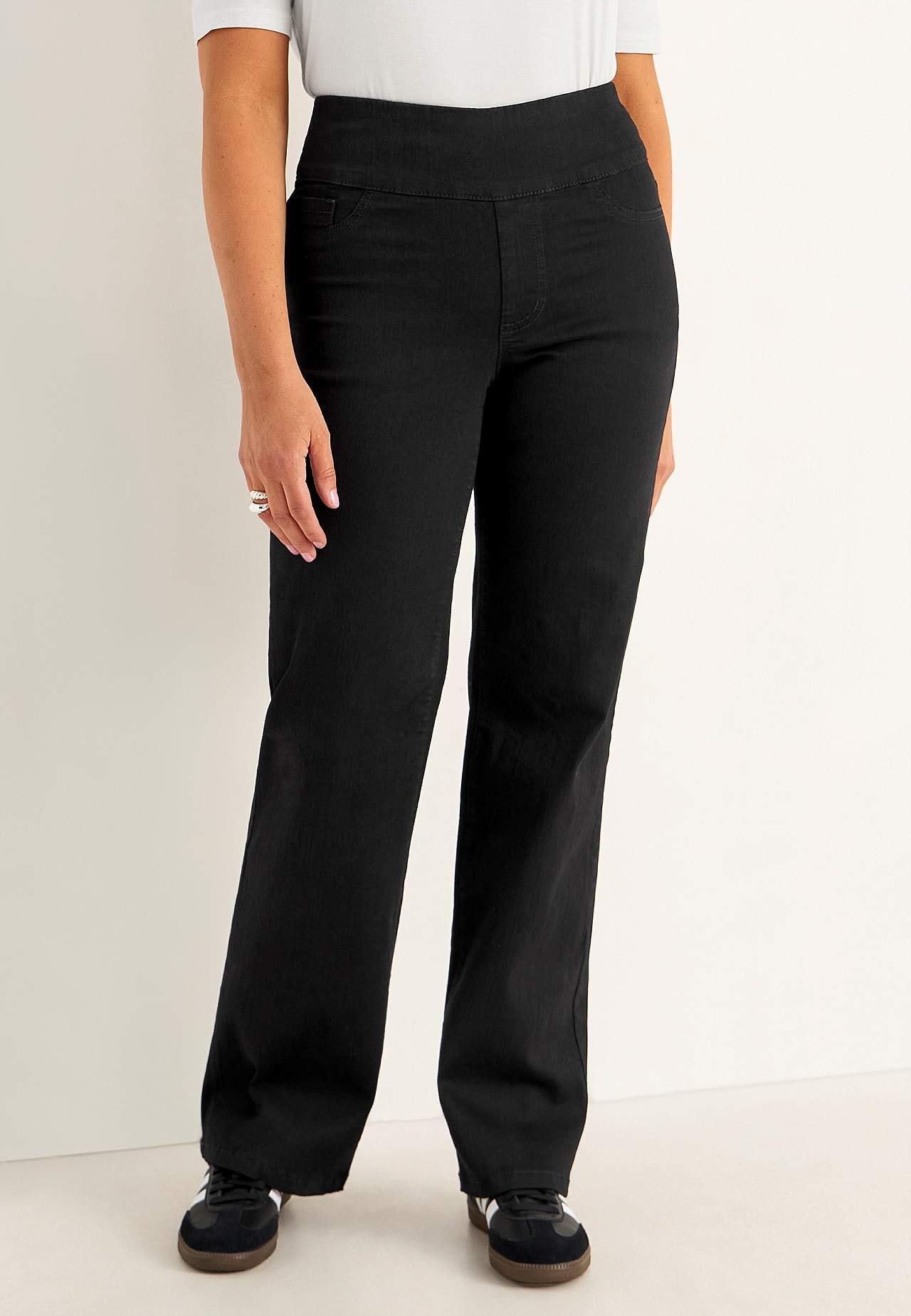 Spijkerbroek met hoge elastische taille Elisa