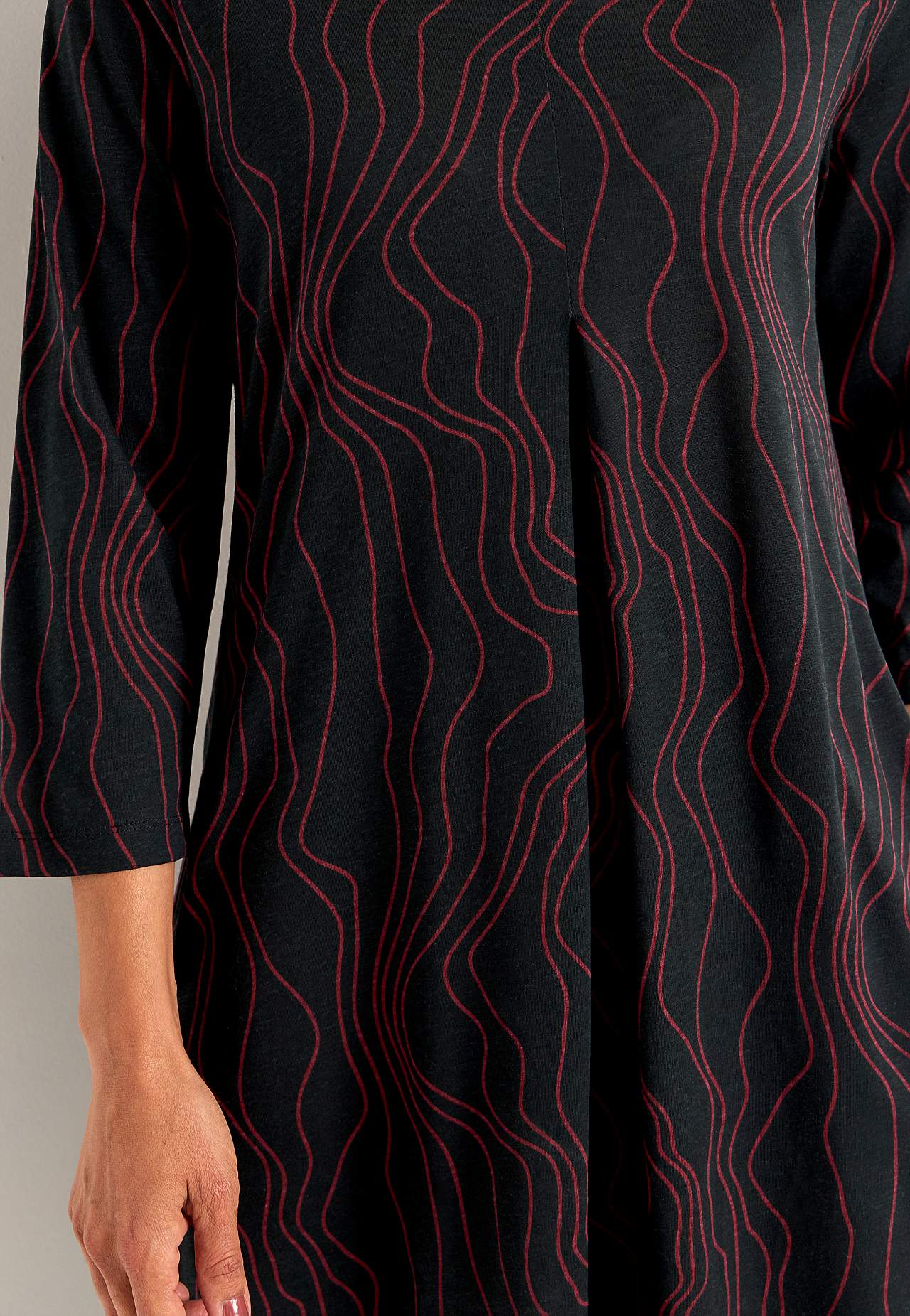 Jerseyjurk met een v-hals