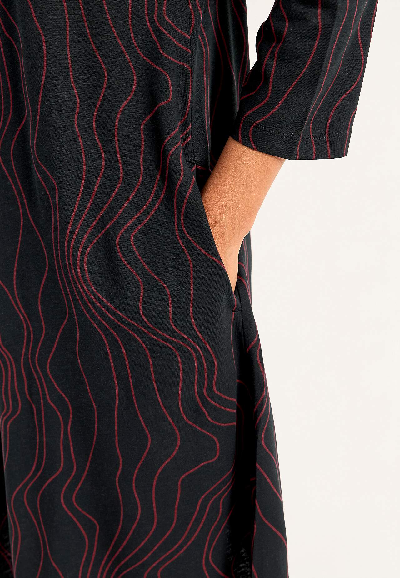 Jerseyjurk met een v-hals