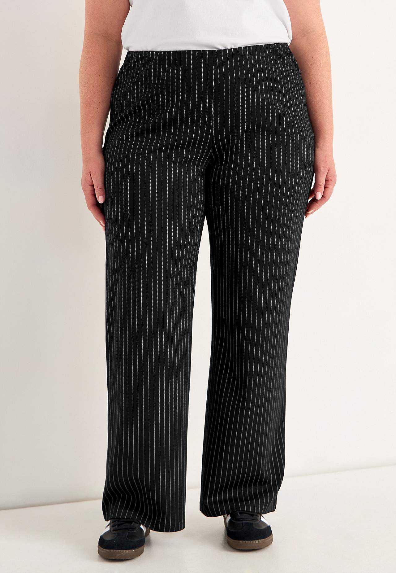 Jersey broek met rechte benen