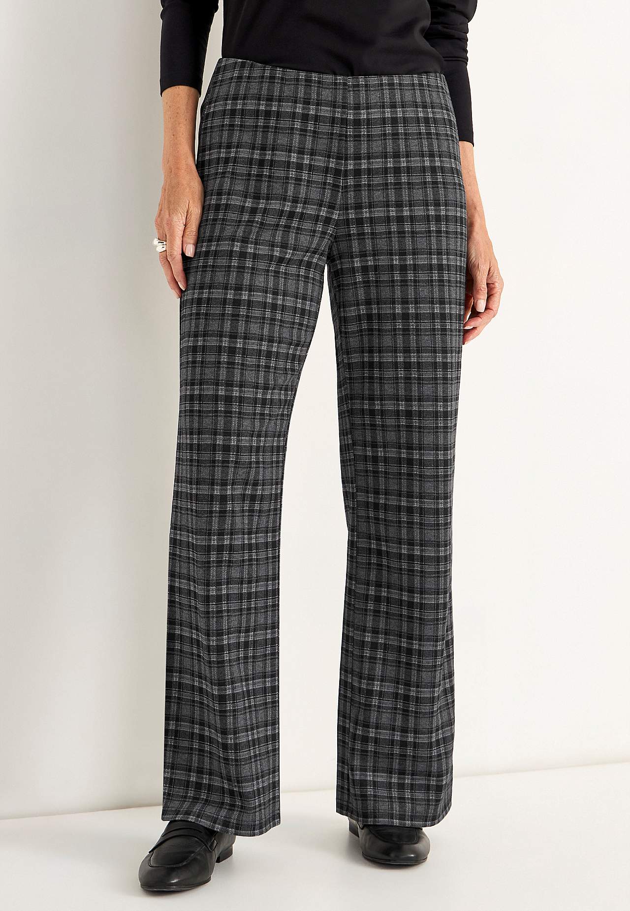 Jersey broek met rechte benen