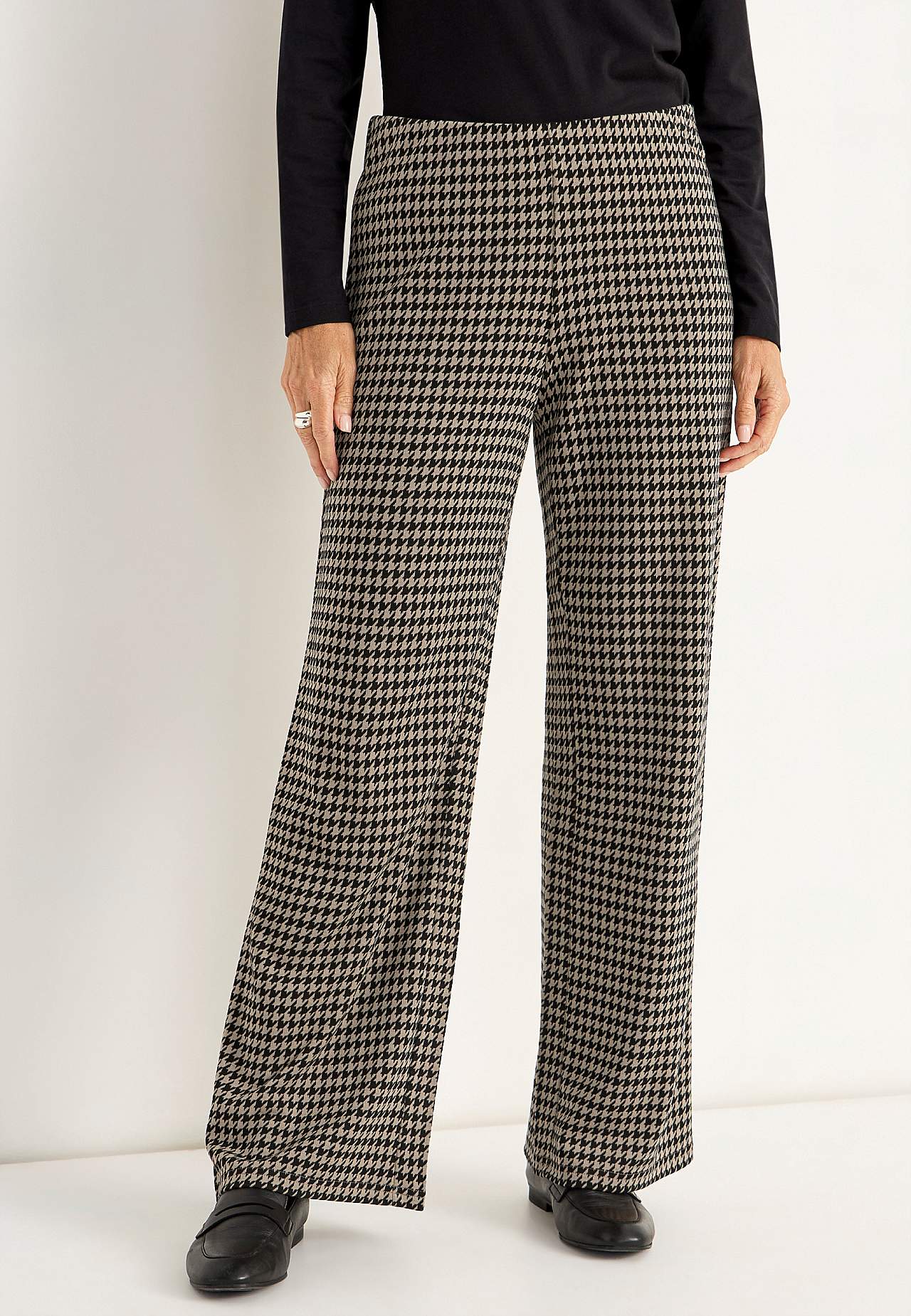 Jersey broek met rechte benen