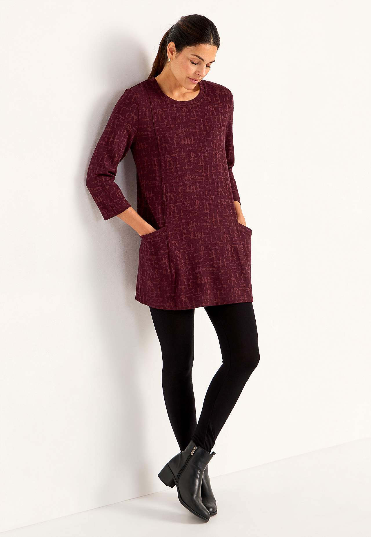 Tuniek met patroon met zakken