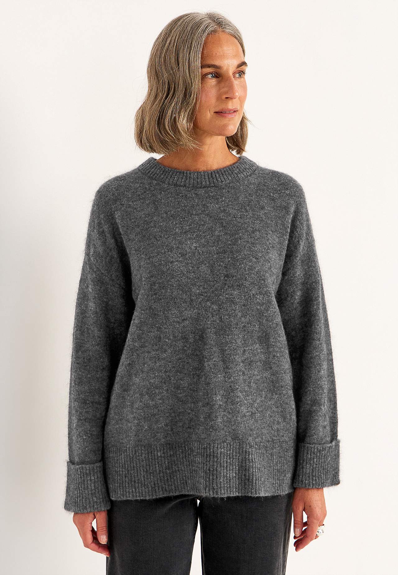 Trui Premium van mohair- en wolmix