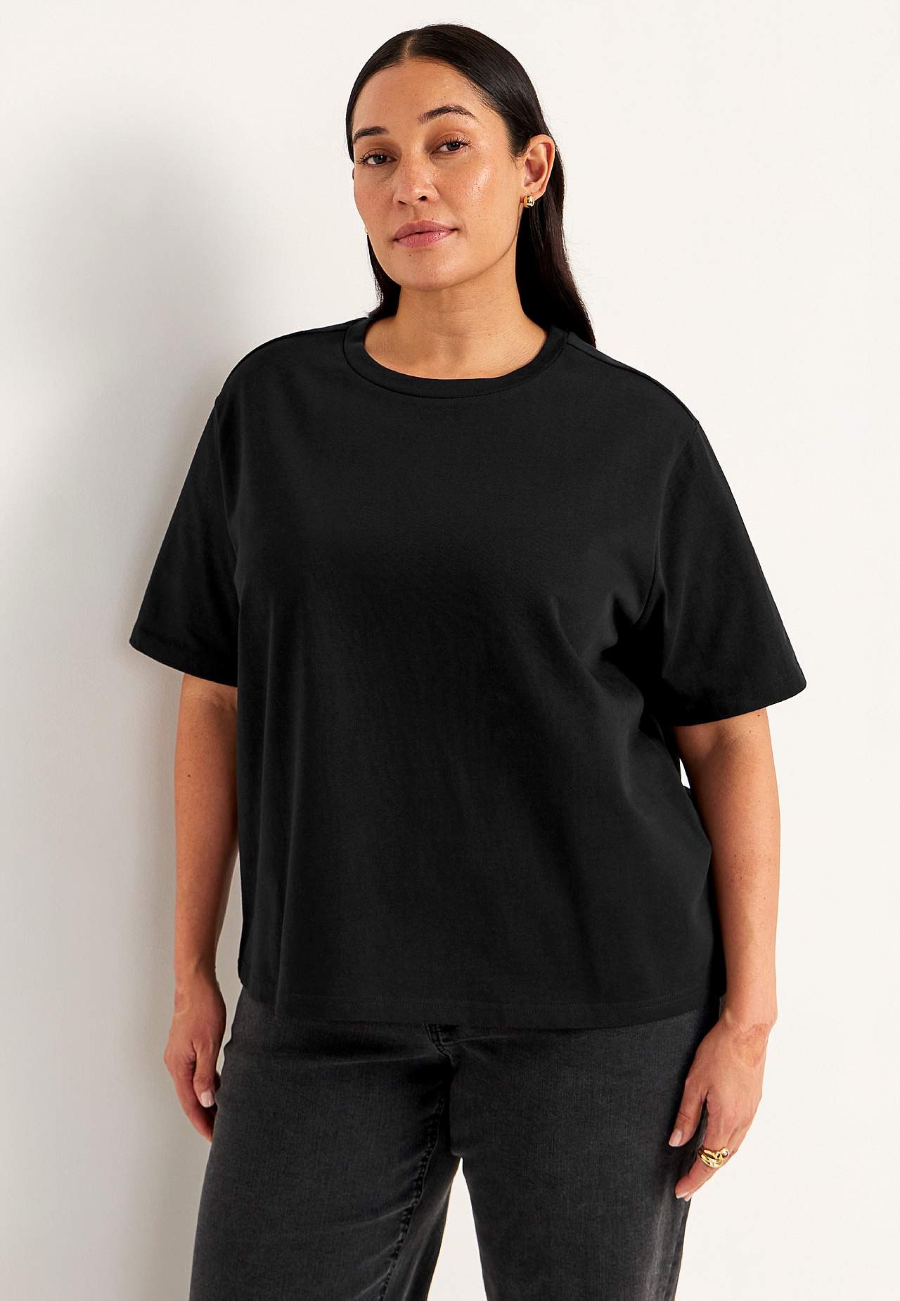 T-shirt van grove katoenen jersey