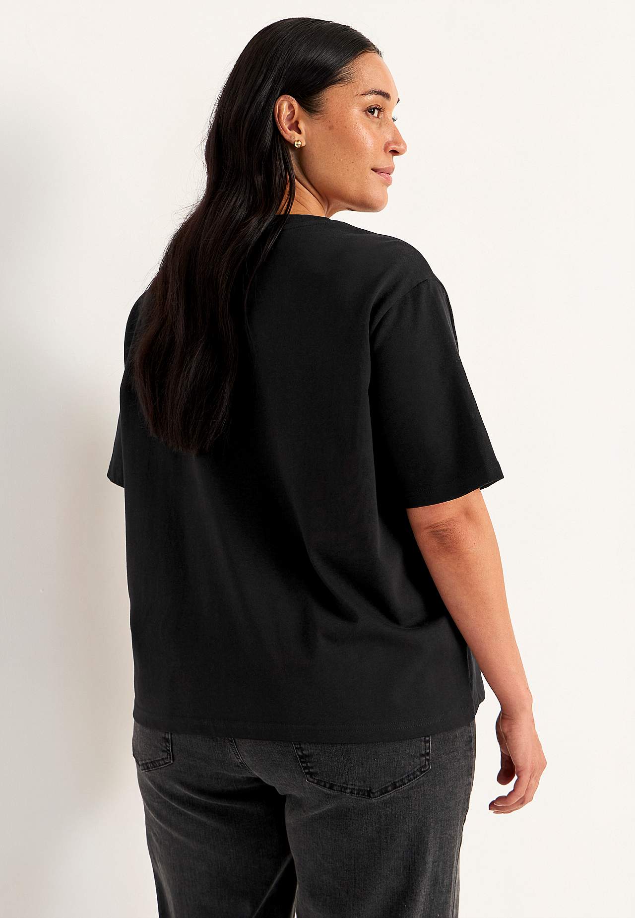 T-shirt van grove katoenen jersey