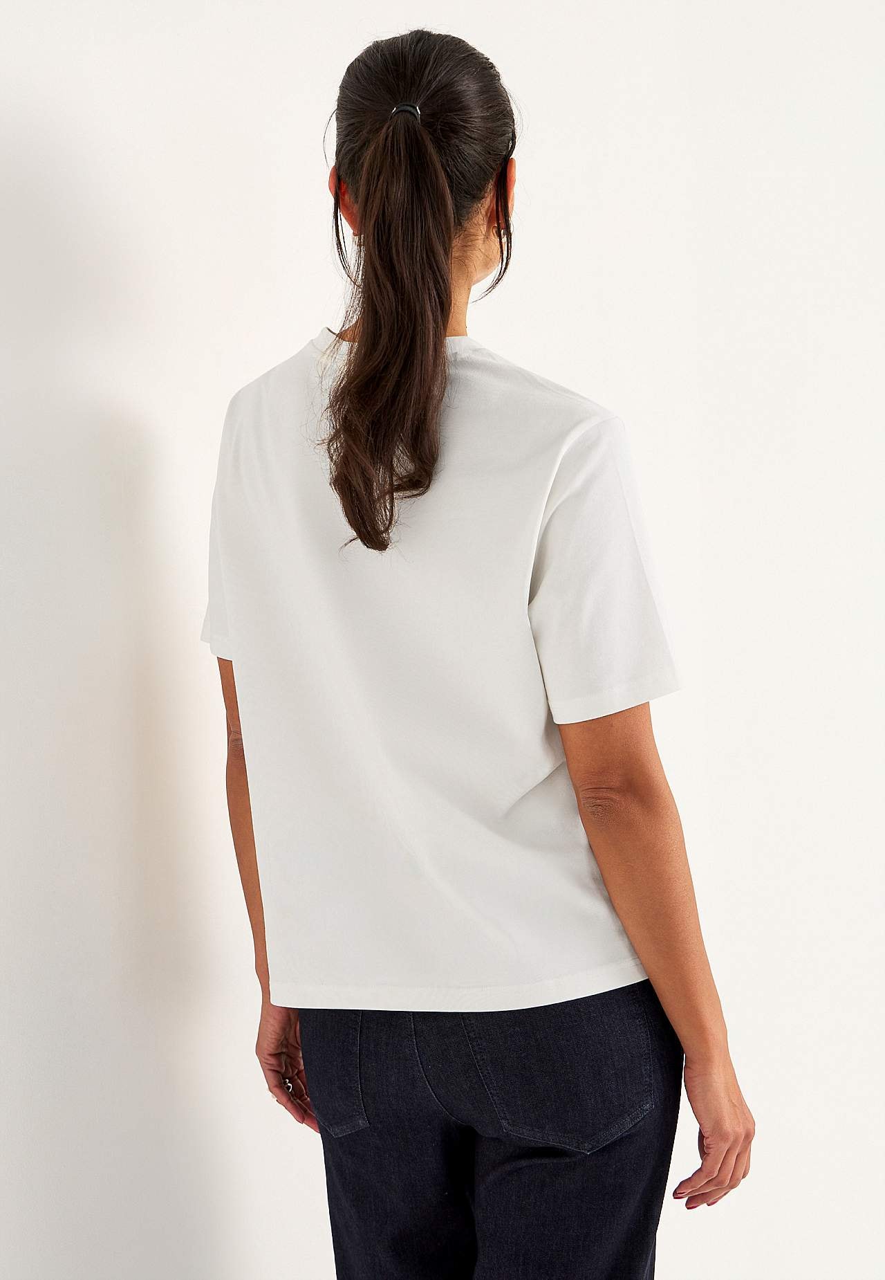 T-shirt van grove katoenen jersey